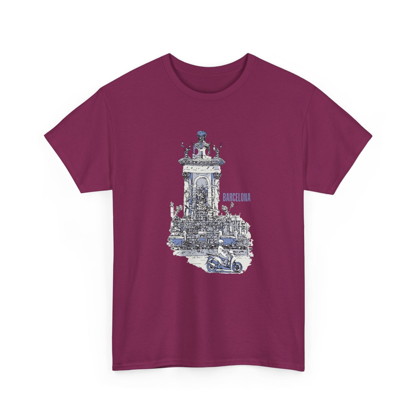 Barcelona Graphic Unisex Heavy Cotton Tee - Casual Travel Style - 12047