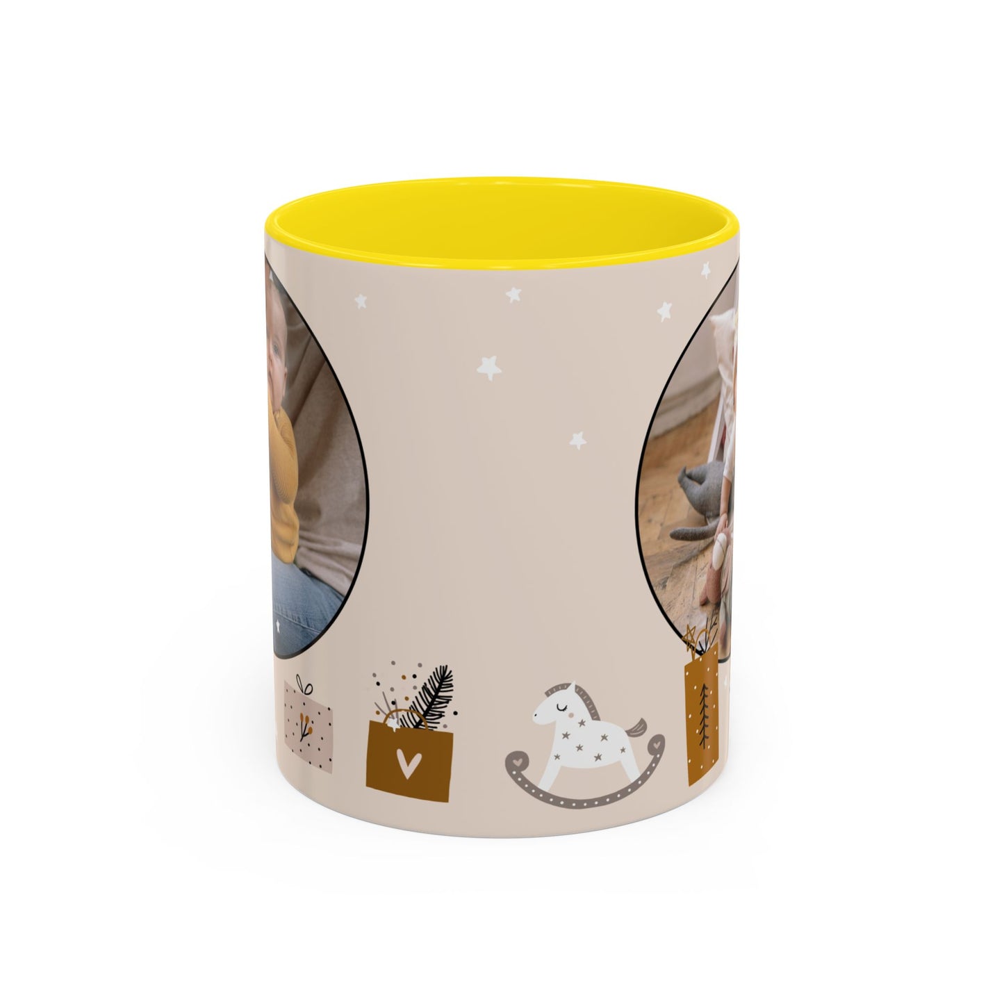 My First Christmas, Customizable - Accent Coffee Mug (11, 15oz) - 10860