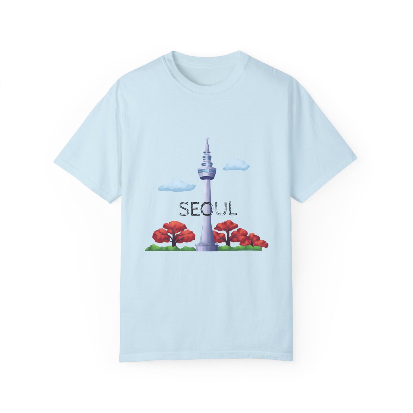 Seoul Skyline Unisex T-Shirt - Casual Travel Tee - 12046