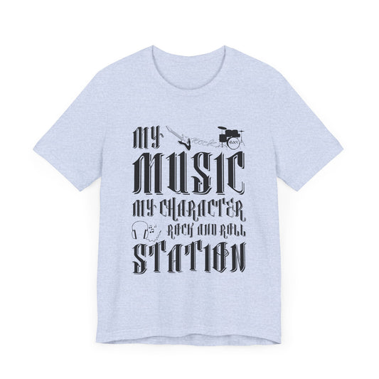 My Music My Character, Rock & Roll Station - Unisex Jersey Short Sleeve Tee - 11882