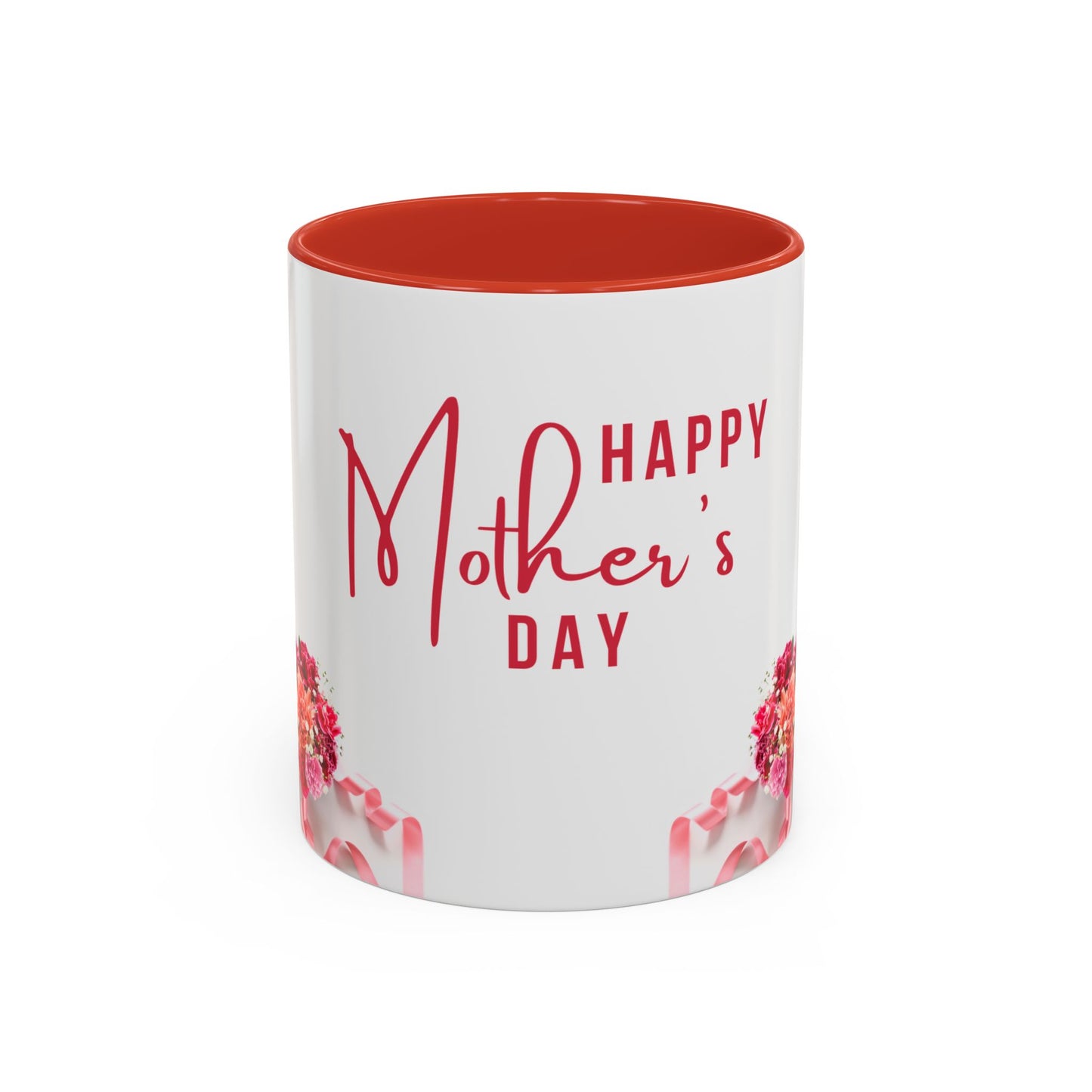 Happy Mother's Day Accent Coffee Mug - Floral Design for Moms - 11868