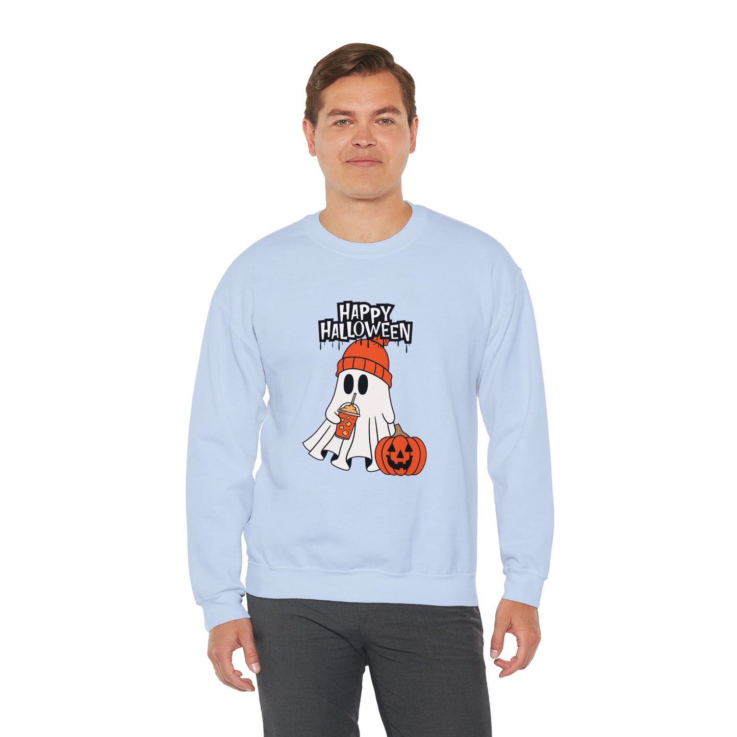 Happy Halloween, Ghost - Unisex Heavy Blend™ Crewneck Sweatshirt