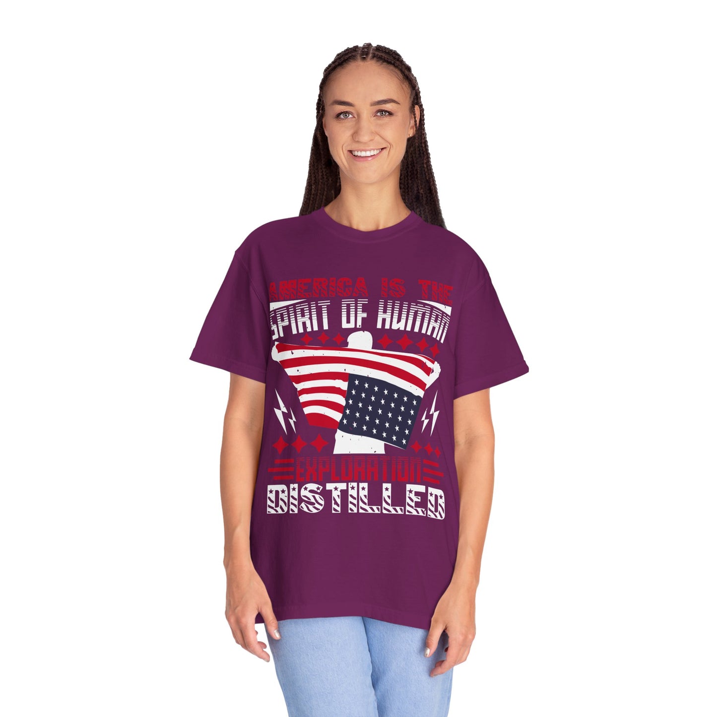 Patriotic Unisex T-Shirt - Spirit of Human Exploration, Independence Day Gift, July 4th Celebration Wear, American Pride Tee - 13792