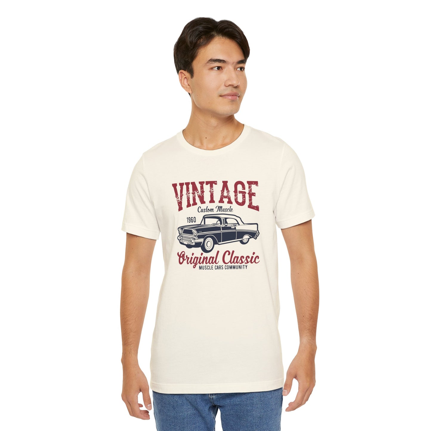 Vintage Custom Muscle, Original Classic - Unisex Jersey Short Sleeve Tee