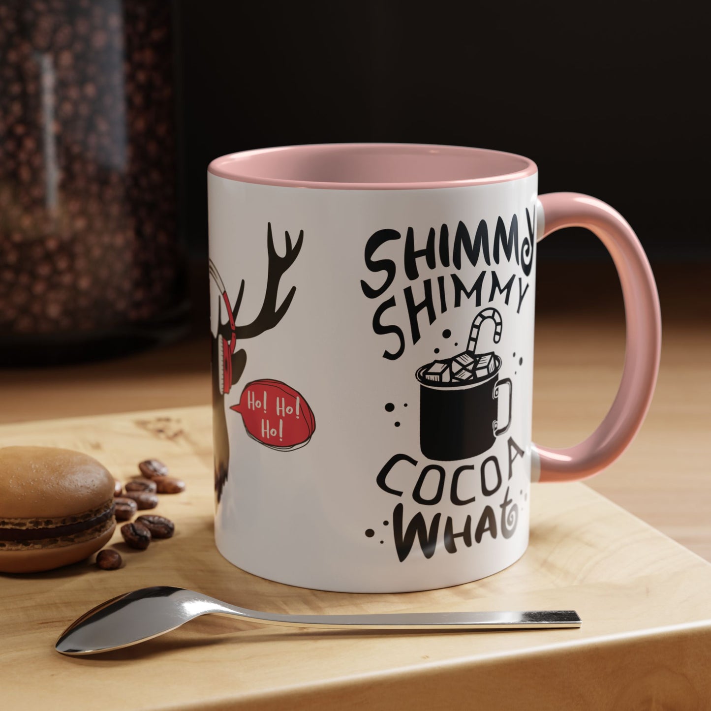 It's Ok To Say Ho Ho! - Accent Coffee Mug (11, 15oz)