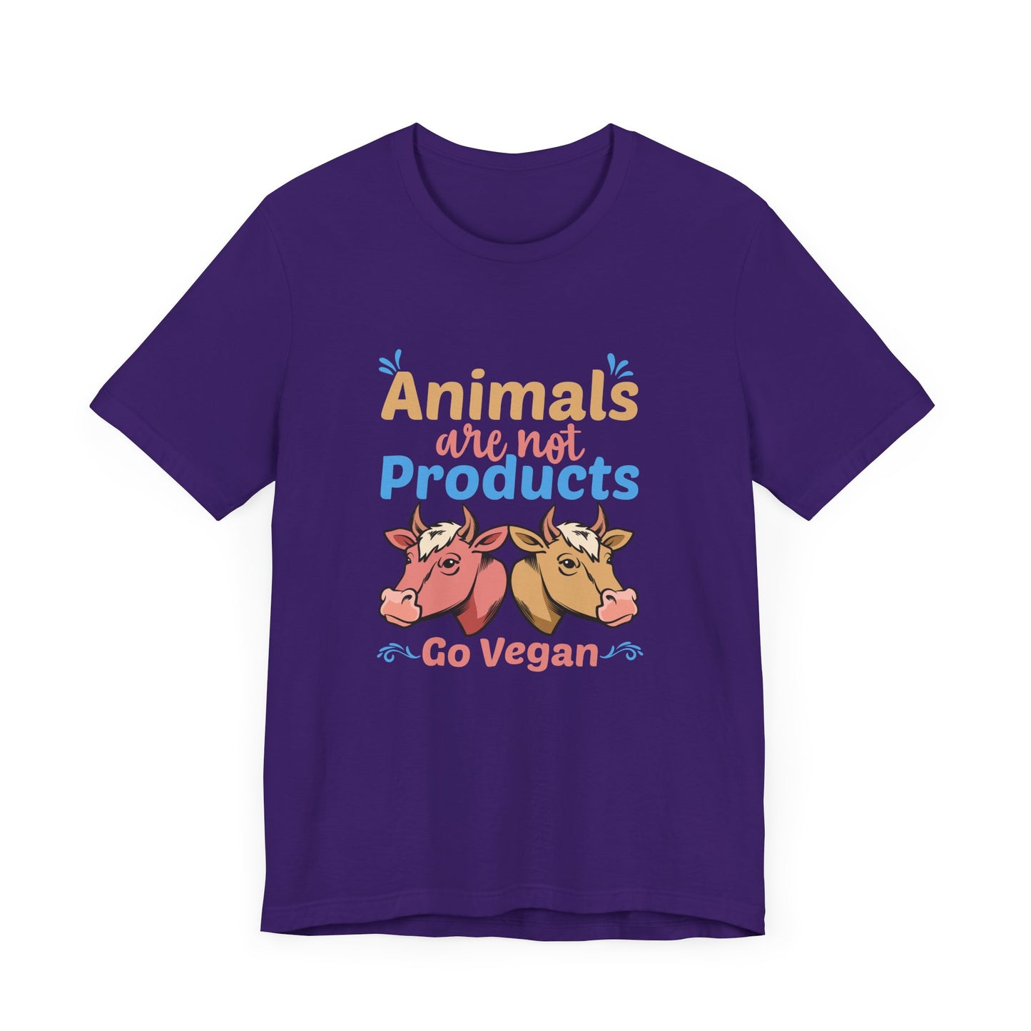 Vegan: Animals Are Not Products, Go Vegan - Unisex Jersey Short Sleeve Tee - 12353