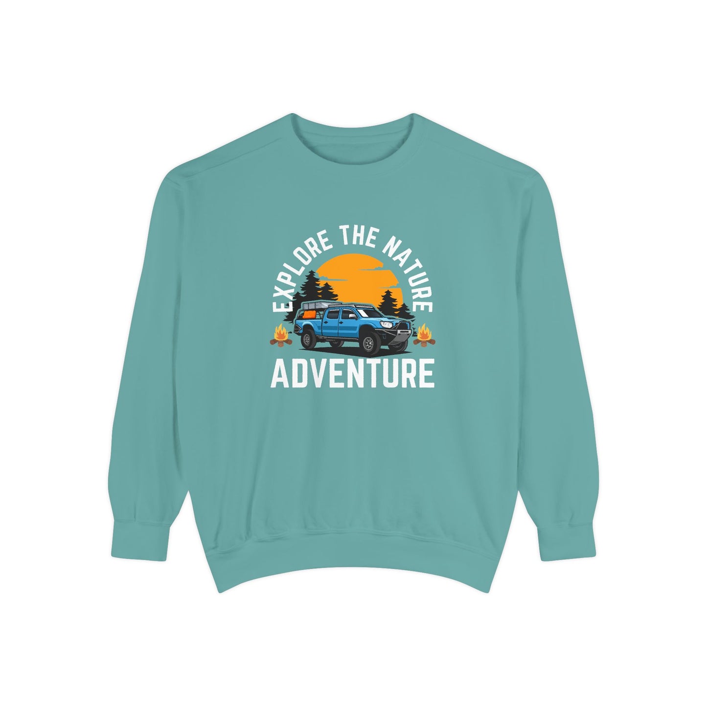 Explore the Nature - Unisex Garment-Dyed Sweatshirt - 10619