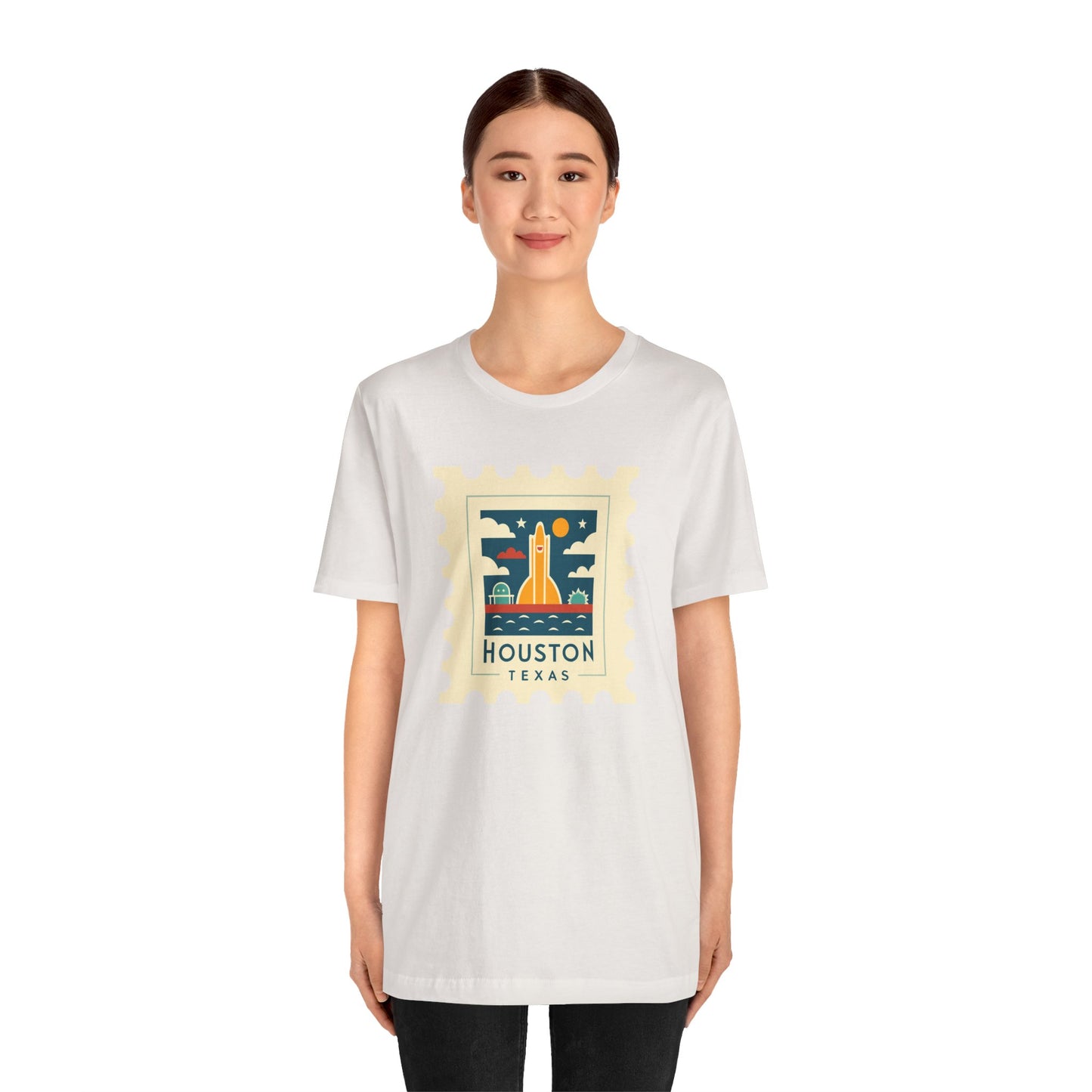 Houston Texas Retro Stamp Unisex Tee - Graphic T-Shirt for Casual Wear - 12143