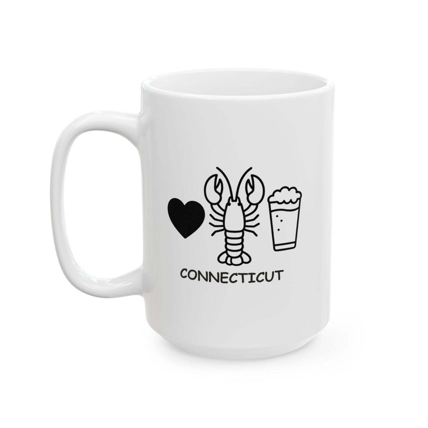 "Connecticut: Where the best things in life come with a side of lobster." Ceramic Mug - 13825