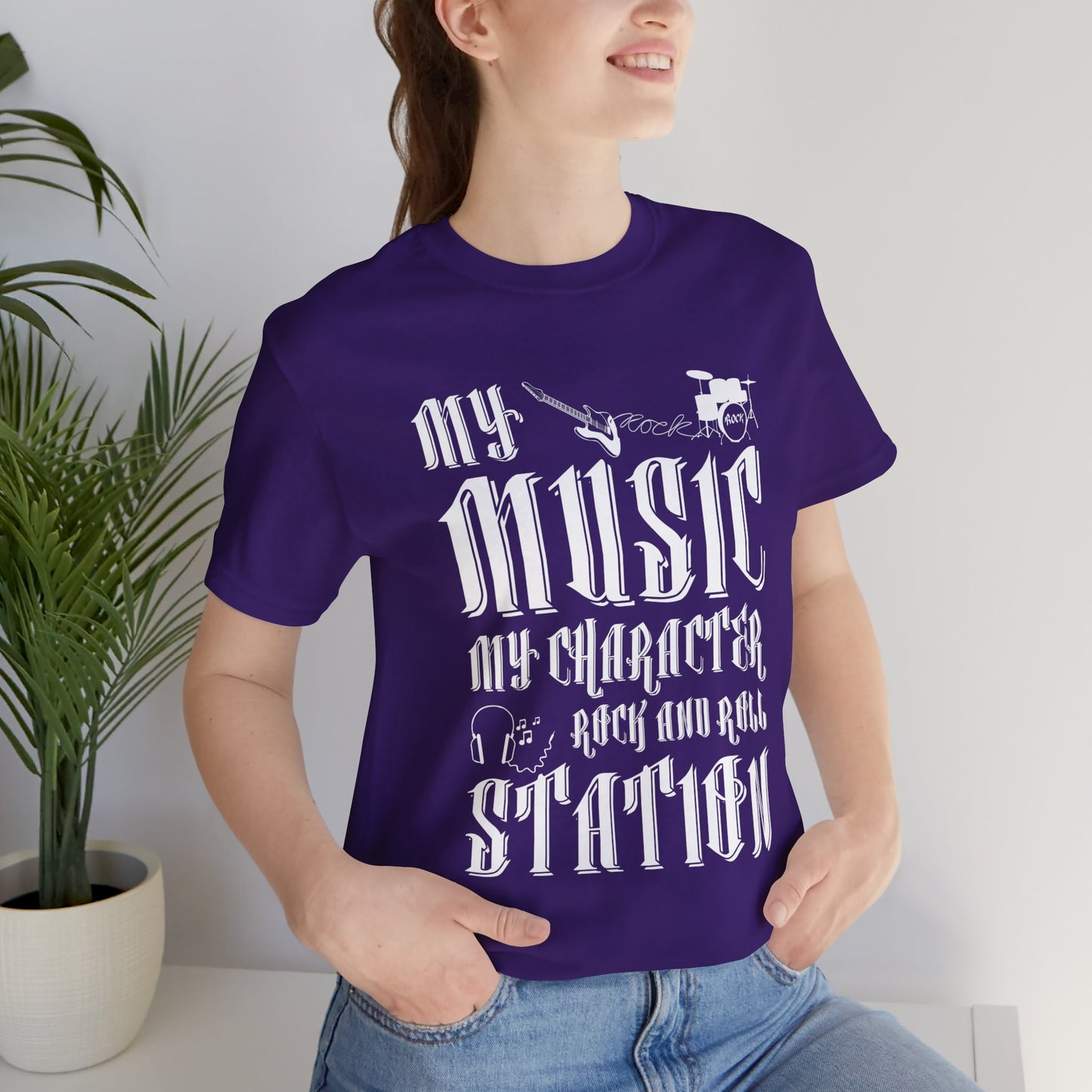 My Music My Character, Rock & Roll Station - Unisex Jersey Short Sleeve Tee