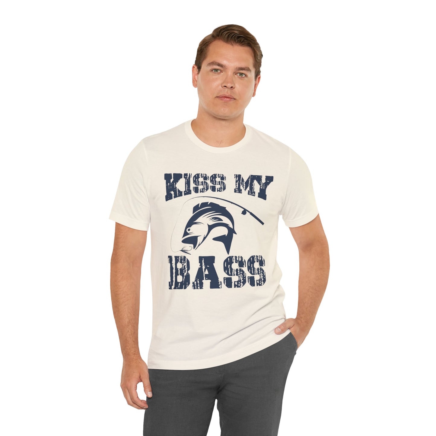 Fishing:  Kiss My Bass - Unisex Jersey Short Sleeve Tee - 14021