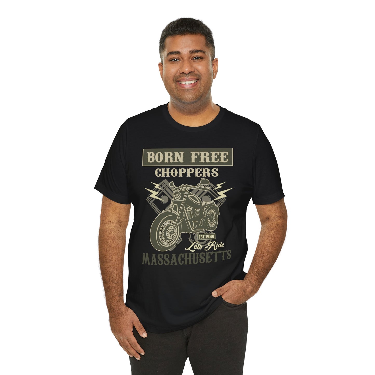 Born Free, Choppers,  Let's Ride - Unisex Jersey Short Sleeve Tee - 13102
