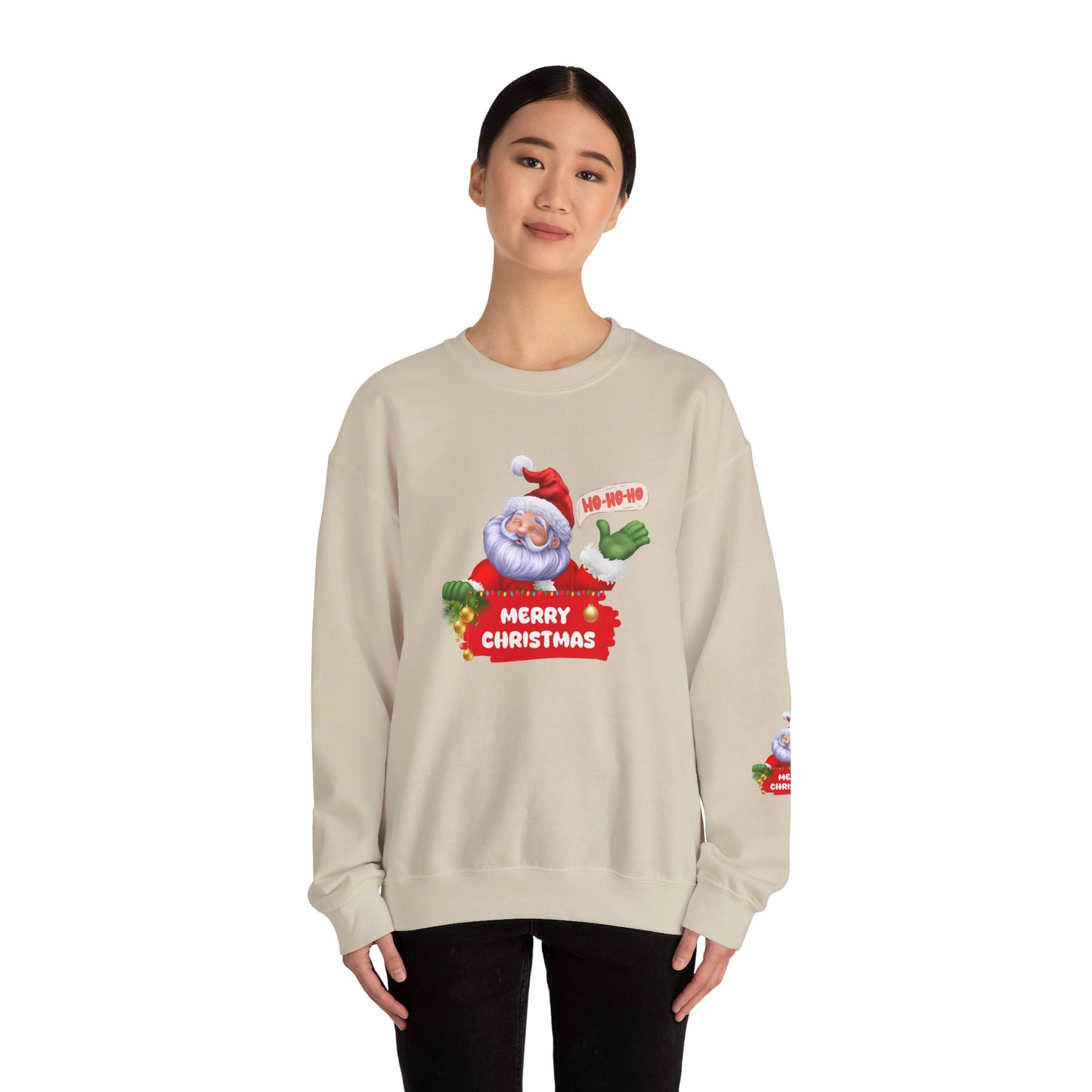 Santa, Hohoho, Merry Christmas - Unisex Heavy Blend™ Crewneck Sweatshirt - 10390