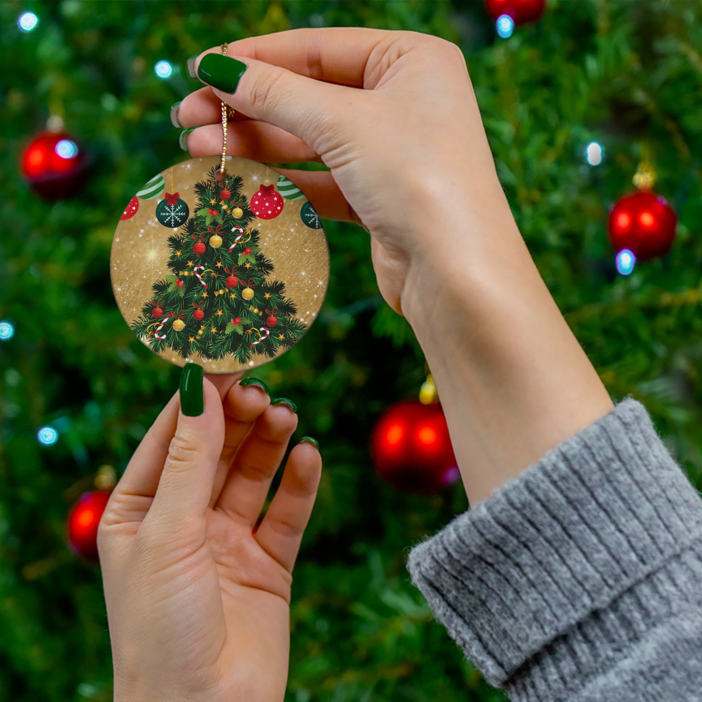 Timeless Tree  - Ceramic Ornament, 4 Shapes