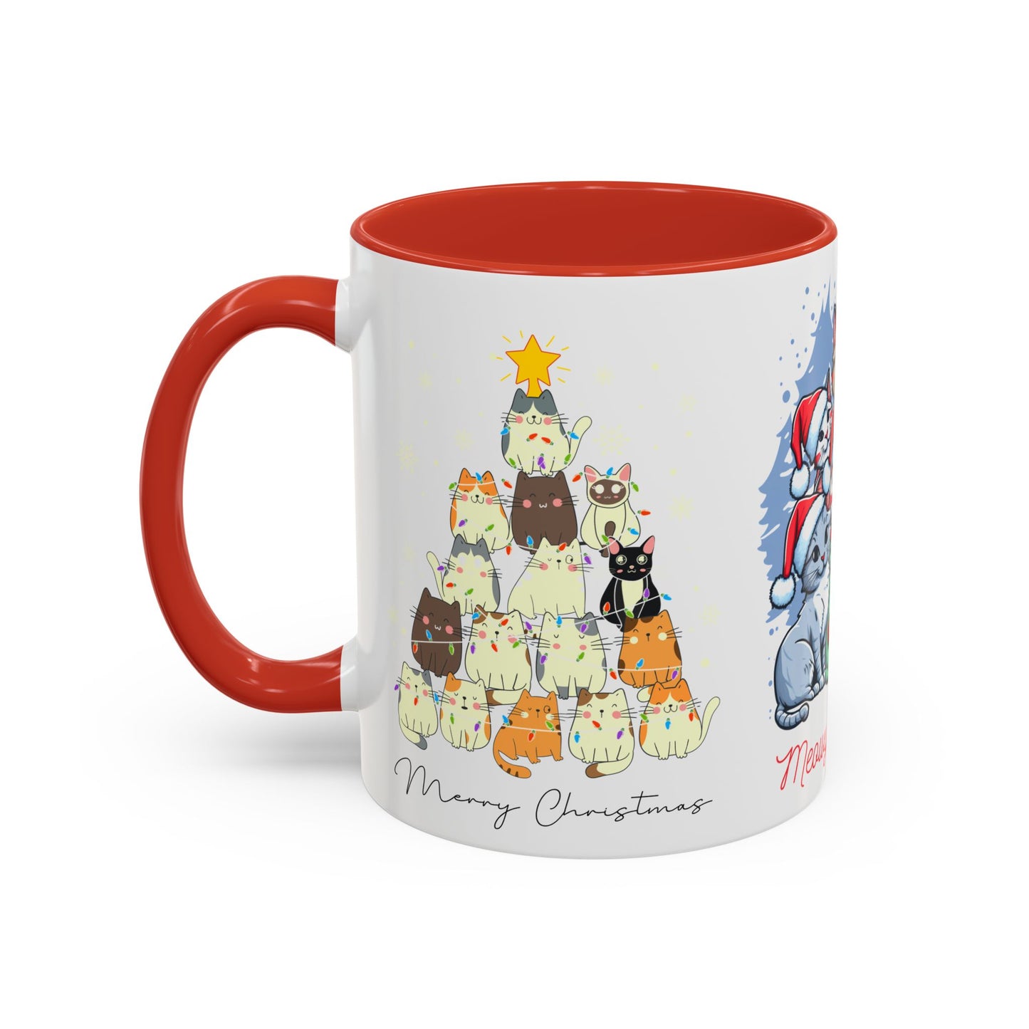 Meowy Christmas - Accent Coffee Mug (11, 15oz)