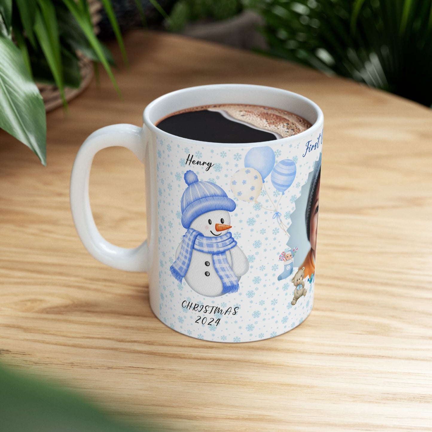 First Christmas. Baby Boy, Customizable - Ceramic Mug, (11oz, 15oz) - 10000