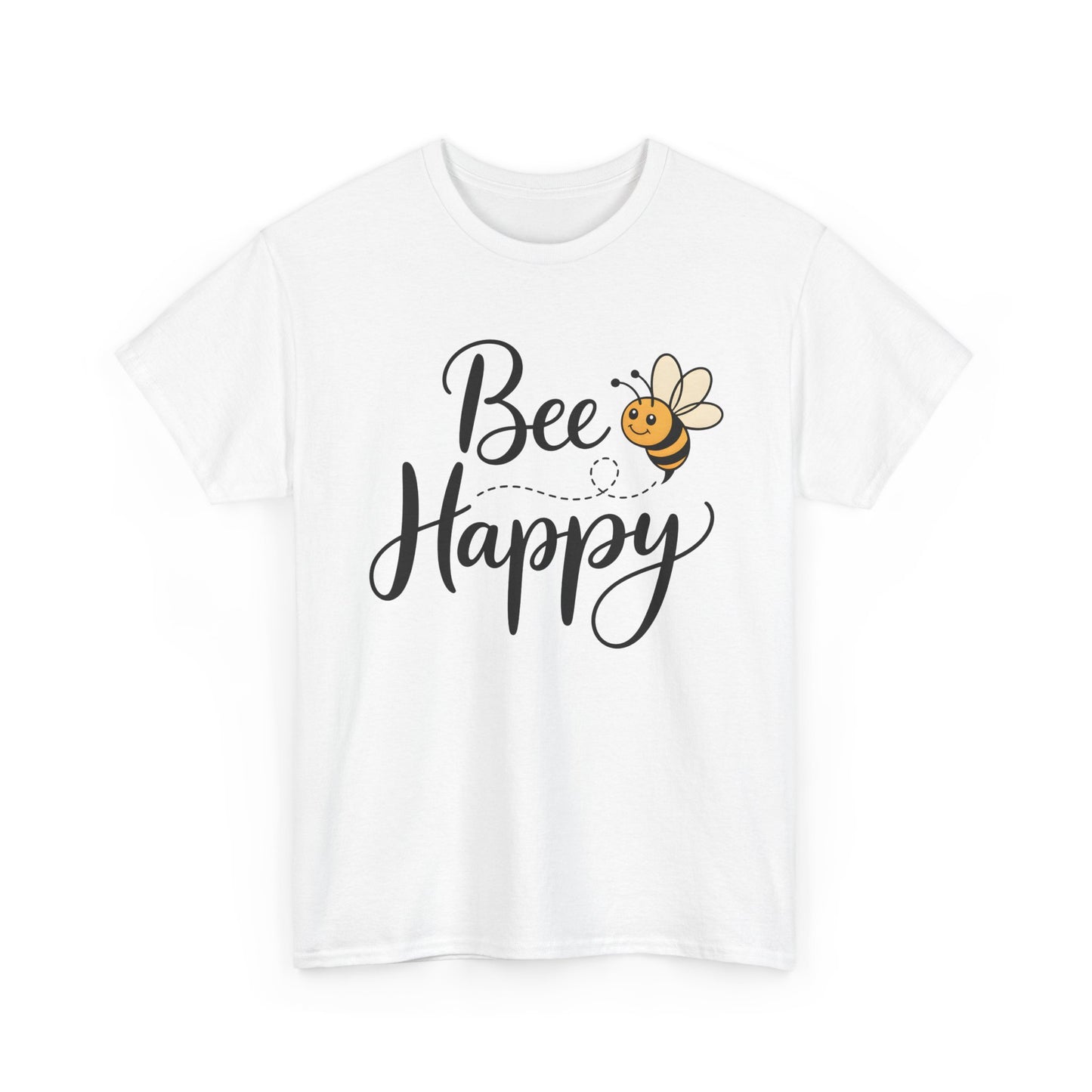 Bee Happy T-Shirt — Cute Bee Graphic Tee, Positive Vibes Gift Shirt - 14864