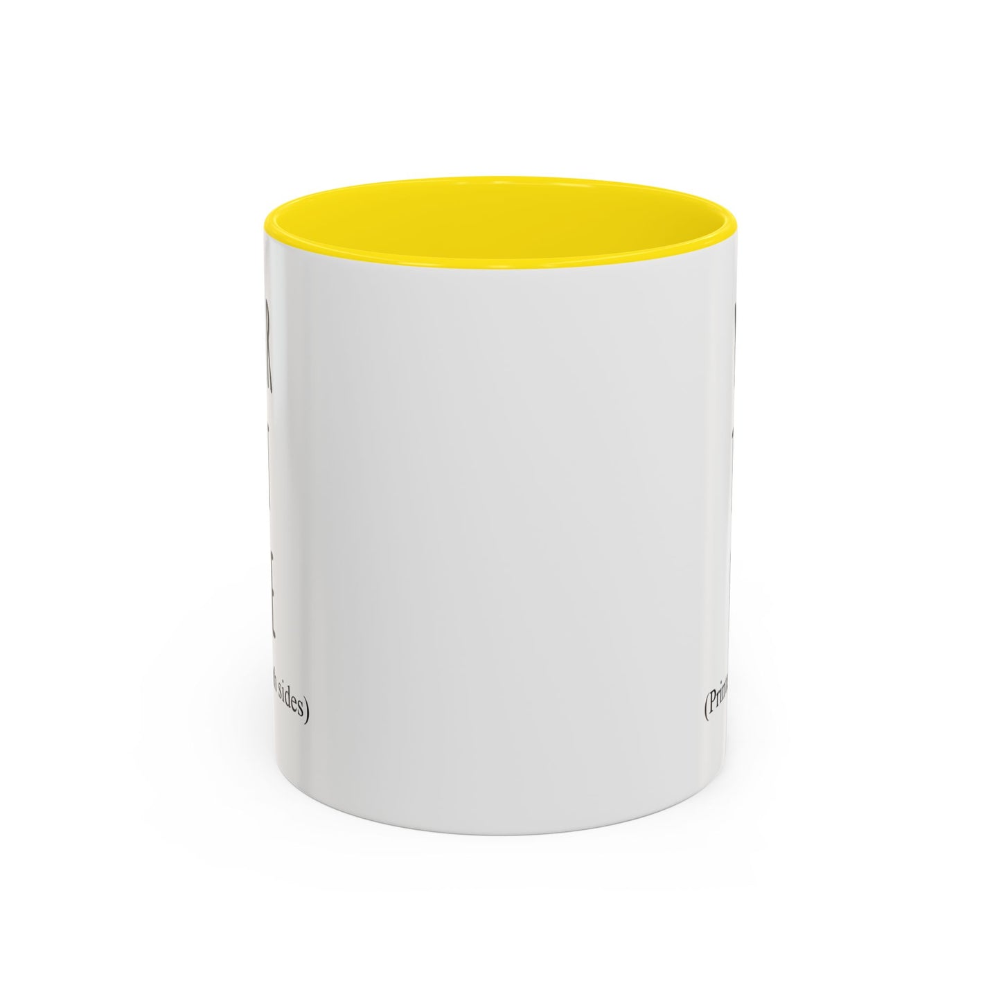 Personalized Accent Coffee Mug – Custom Text Printed Both Sides (11oz & 15oz) - 14676
