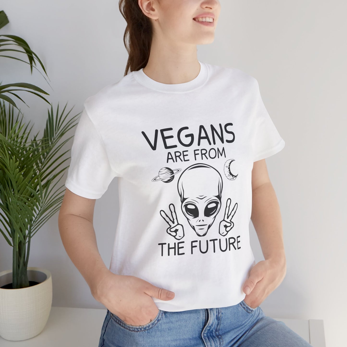 Vegan Are From The Future - Unisex Jersey Short Sleeve Tee - 12374