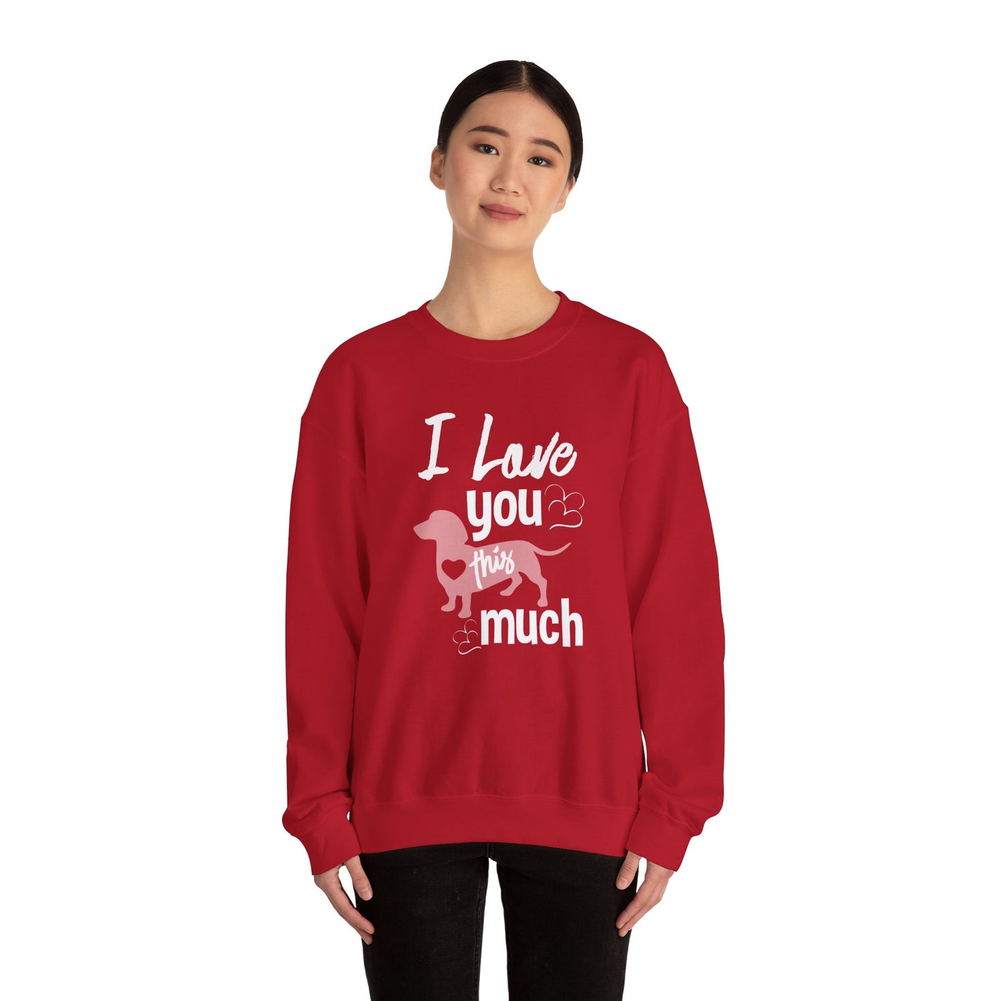 I Love You This Much, Doggy - Unisex Heavy Blend™ Crewneck Sweatshirt