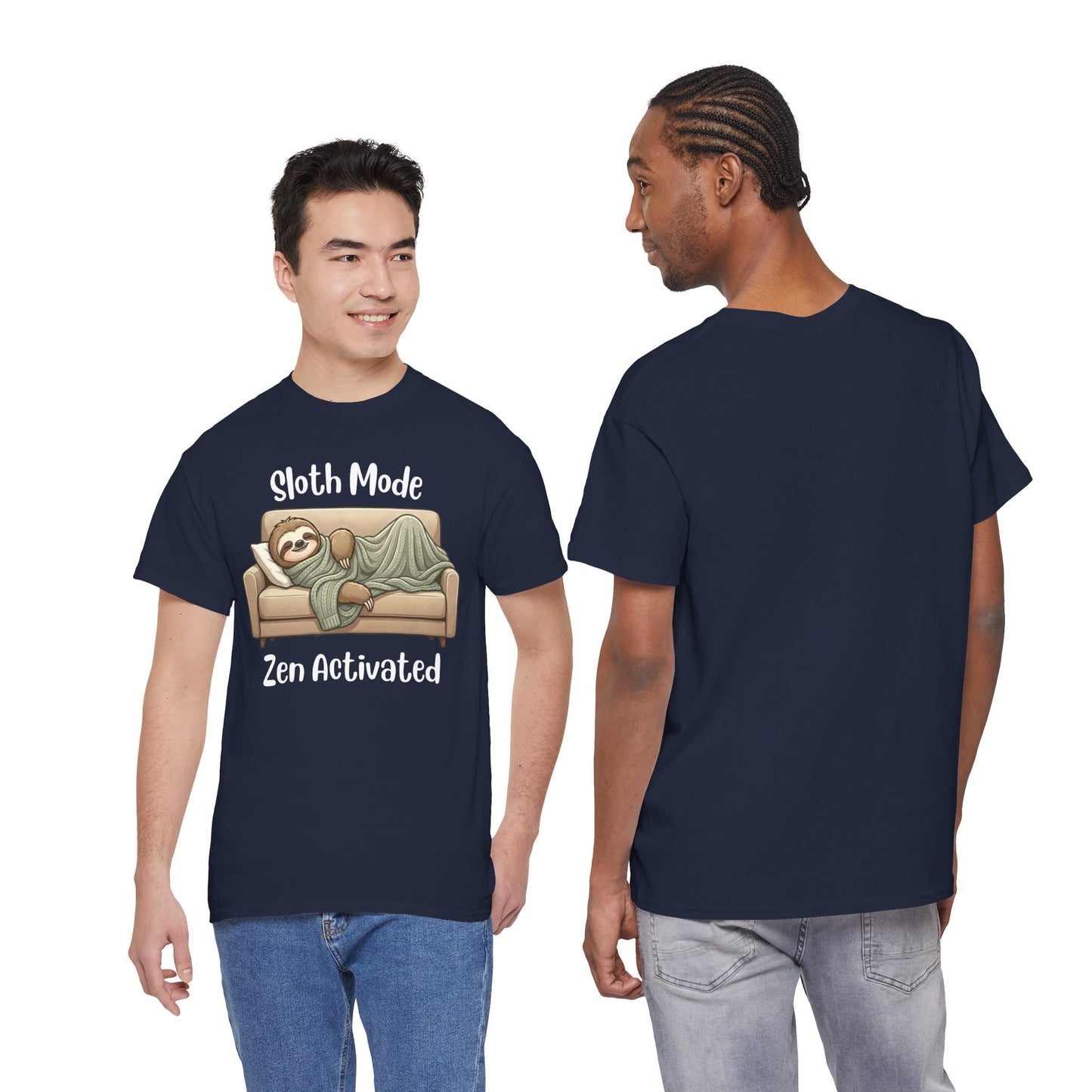 Funny Sloth T-Shirt – “Sloth Mode, Zen Activated” Cute Relaxing Tee - 14844