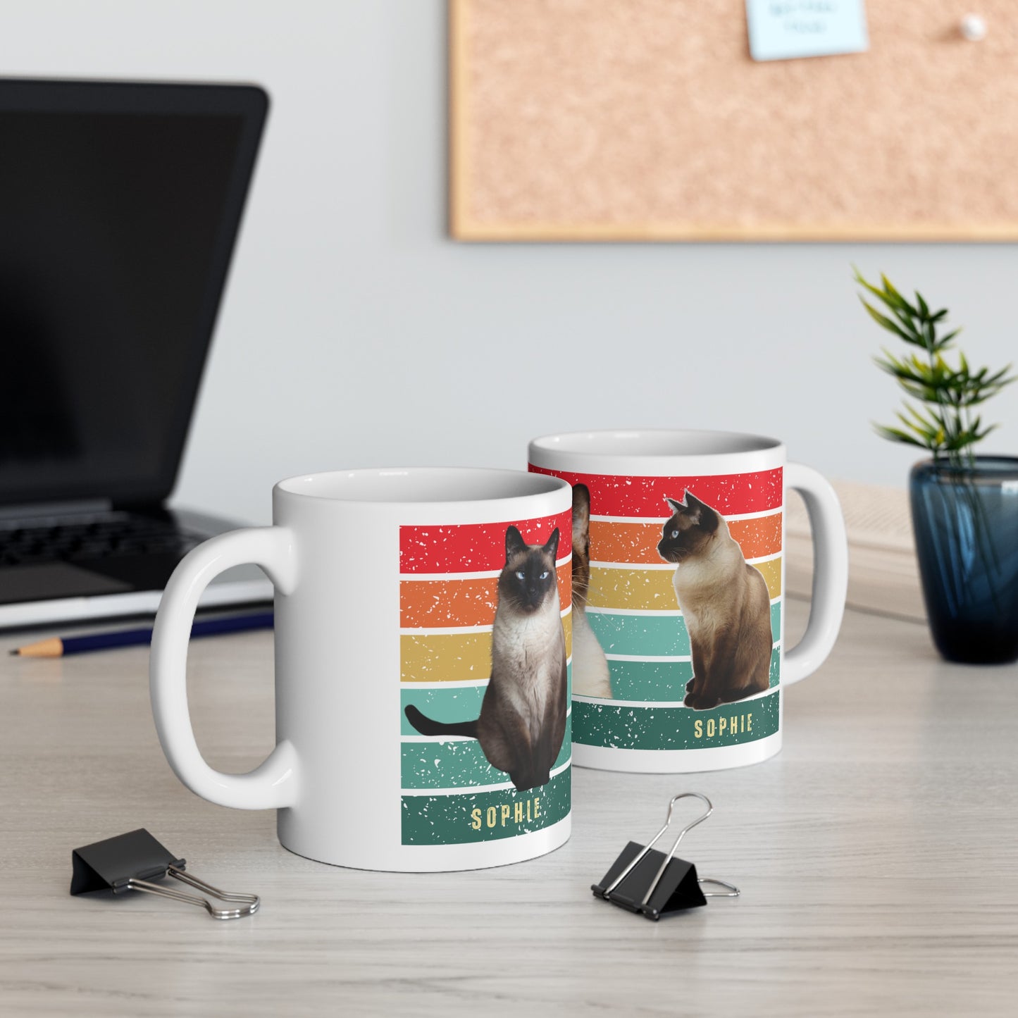 Custom Cat Photo Ceramic Mug, (11oz, 15oz)