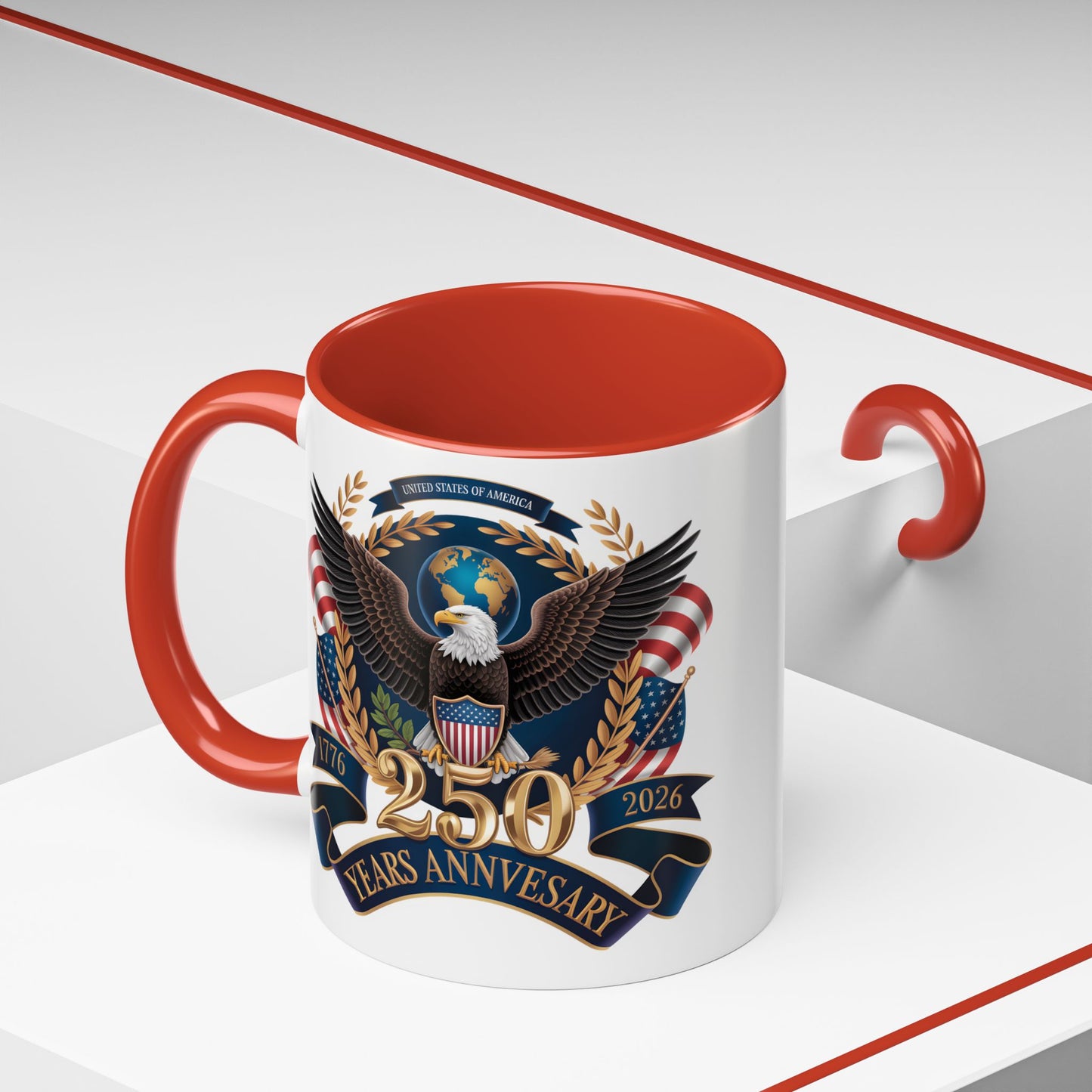 250th Anniversary Eagle Coffee Mug — Patriotic 1776–2026 Commemorative Accent Mug - 14871