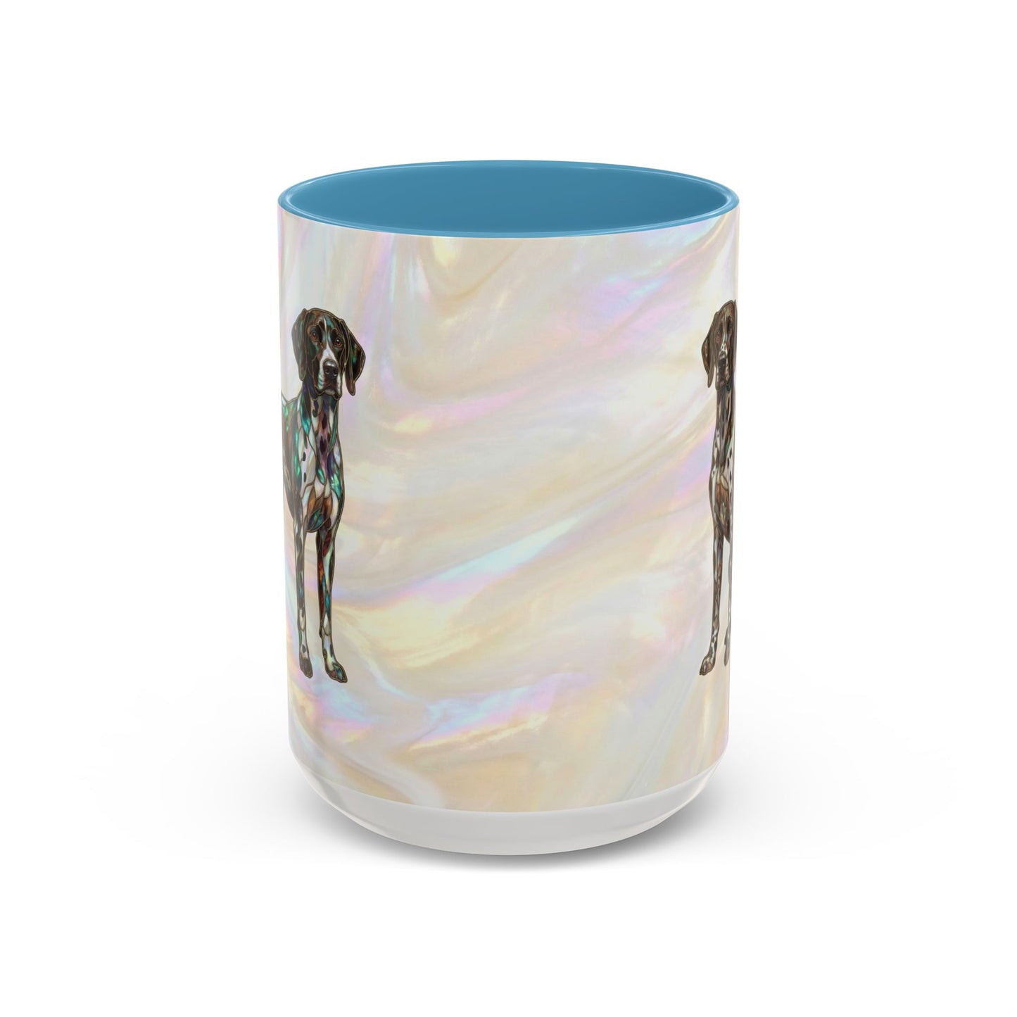 German Shorthaired Pointer Accent Coffee Mug — Stained Glass Design (11/15oz) - 14634