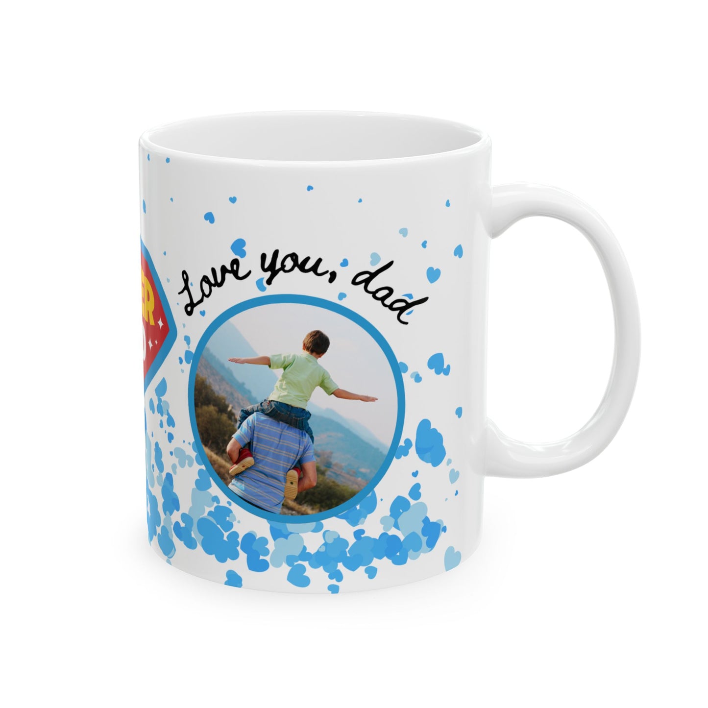 Super Dad Ceramic Mug - Perfect Gift for Father's Day, Birthdays, or Family Celebrations, Personalized Coffee Cup, Unique Dad Mug - 14001