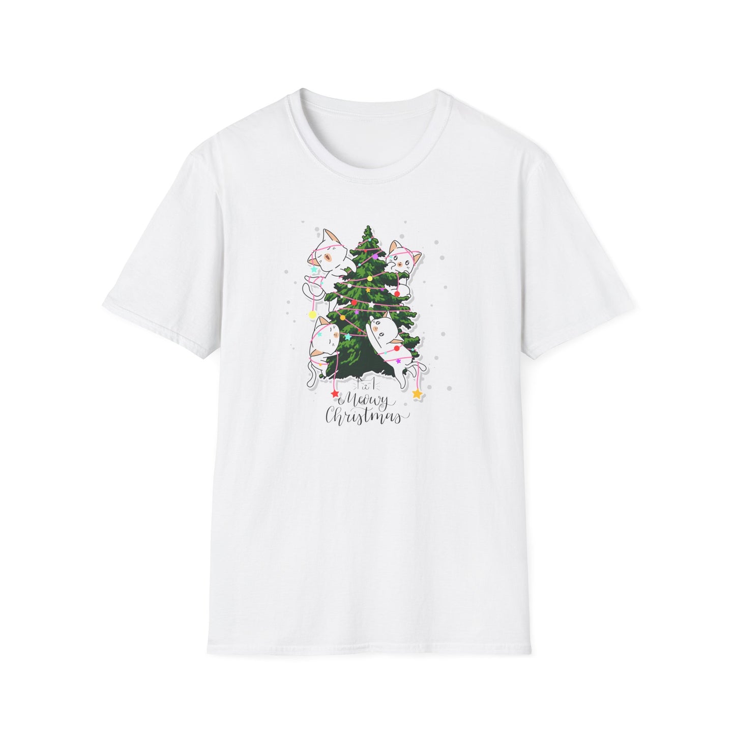 Meowy Christmas - Unisex Softstyle T-Shirt - 10078