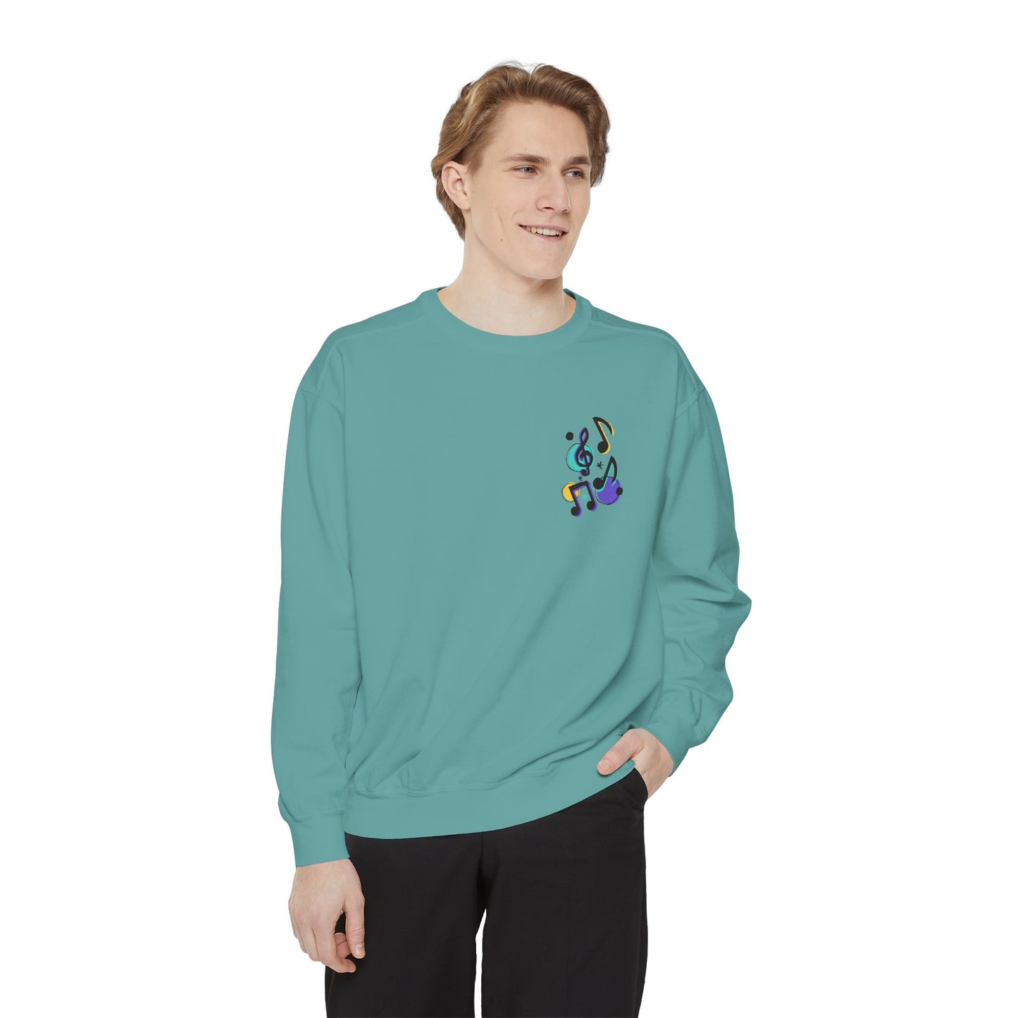 Music Notes - Unisex Garment-Dyed Sweatshirt - 11247