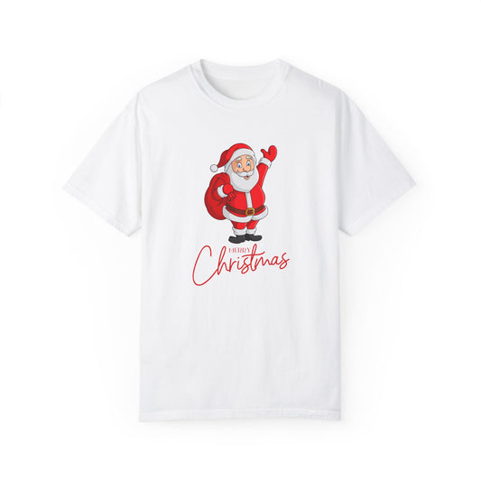 Santa: Merry Christmas - Unisex Garment-Dyed T-shirt