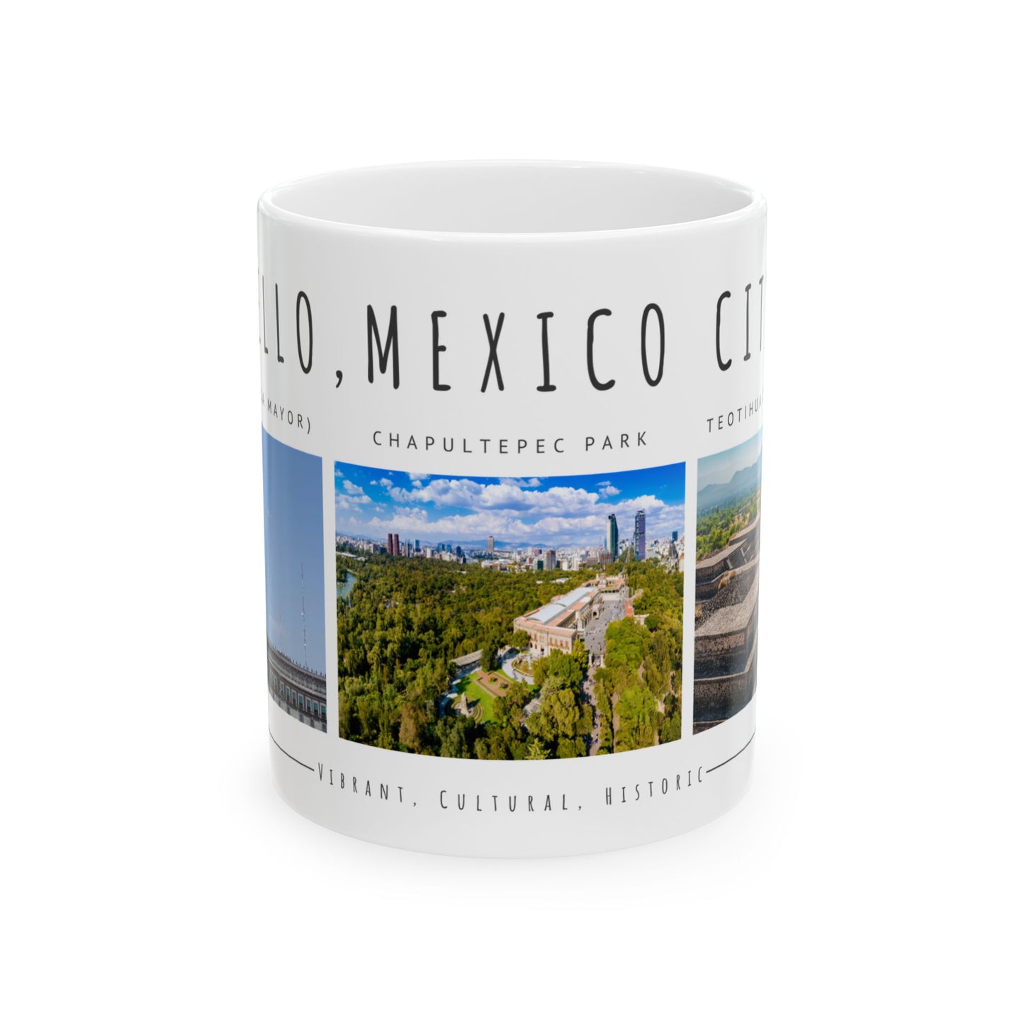 Hello Mexico City Ceramic Mug - 11oz & 15oz - Vibrant, Cultural Design - 12018