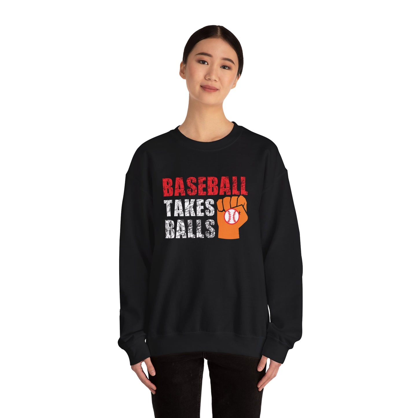 Baseball Takes Balls - Unisex Heavy Blend™ Crewneck Sweatshirt