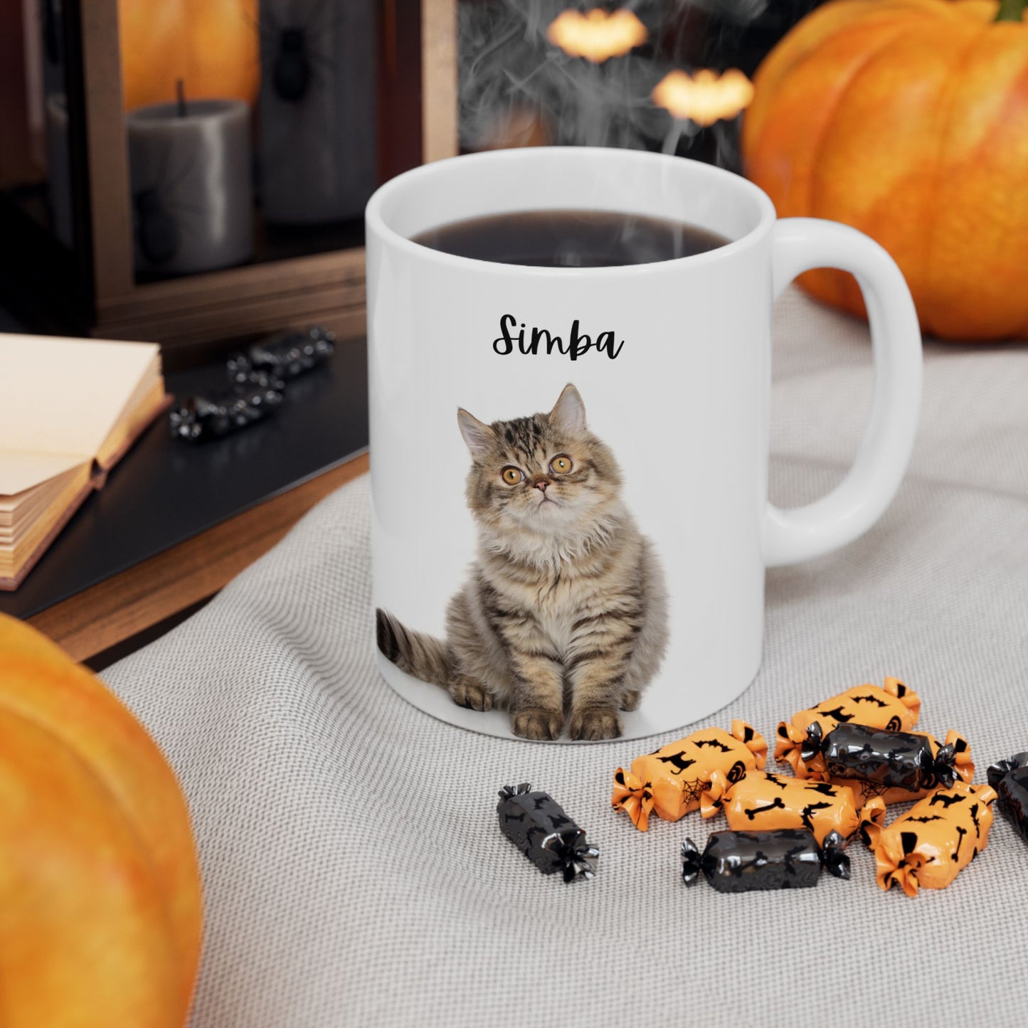 Cozy Cat Ceramic Mug - Perfect Gift for Cat Lovers, Coffee Enthusiasts, Pet Owners, Birthday, and Home Decor - 14198