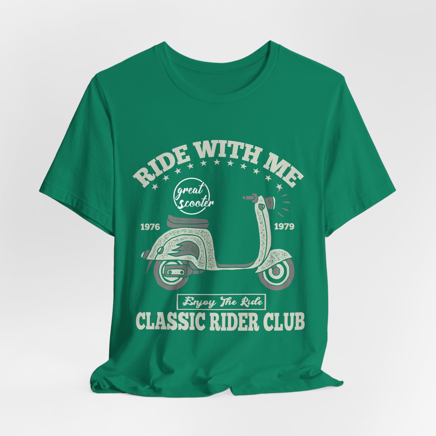 Ride With Mt, Great Scooter - Unisex Jersey Short Sleeve Tee - 13215