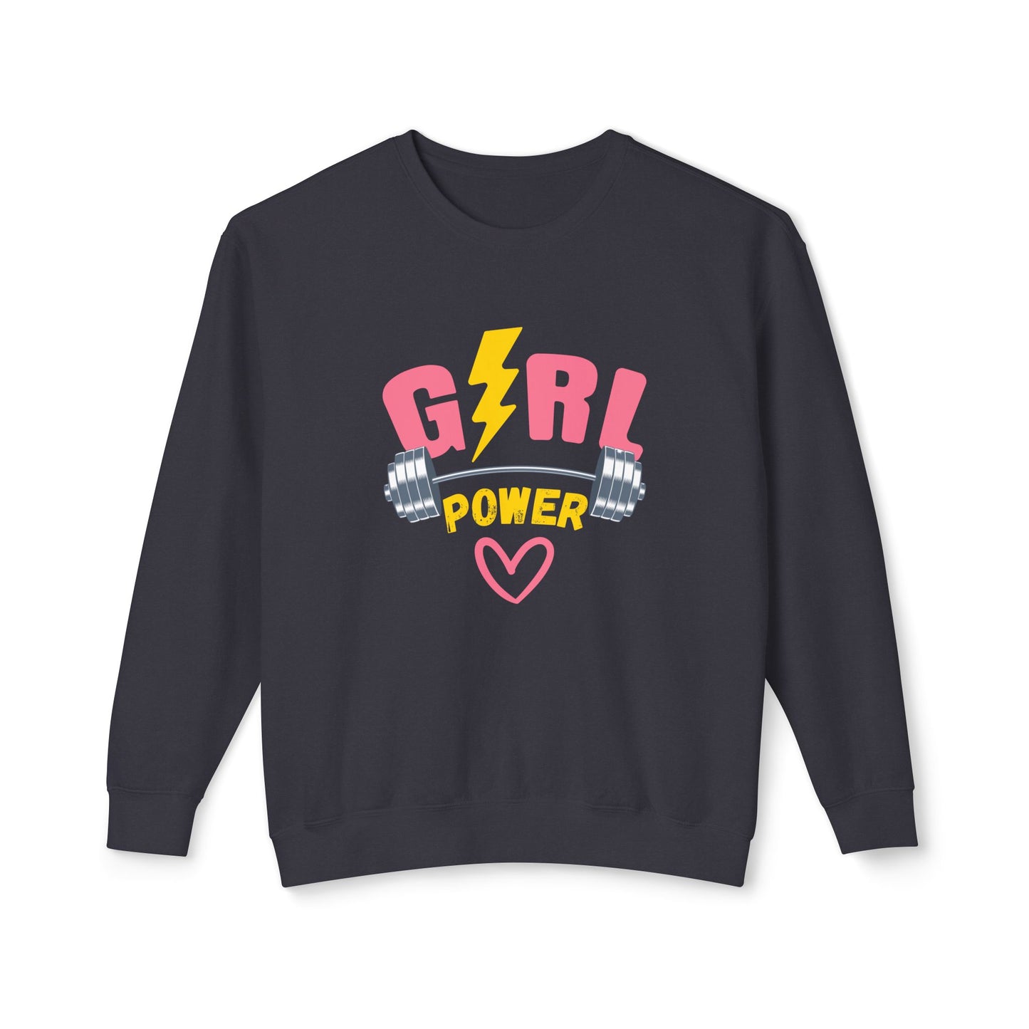 Gym, Girl Power - Unisex Lightweight Crewneck Sweatshirt - 11200
