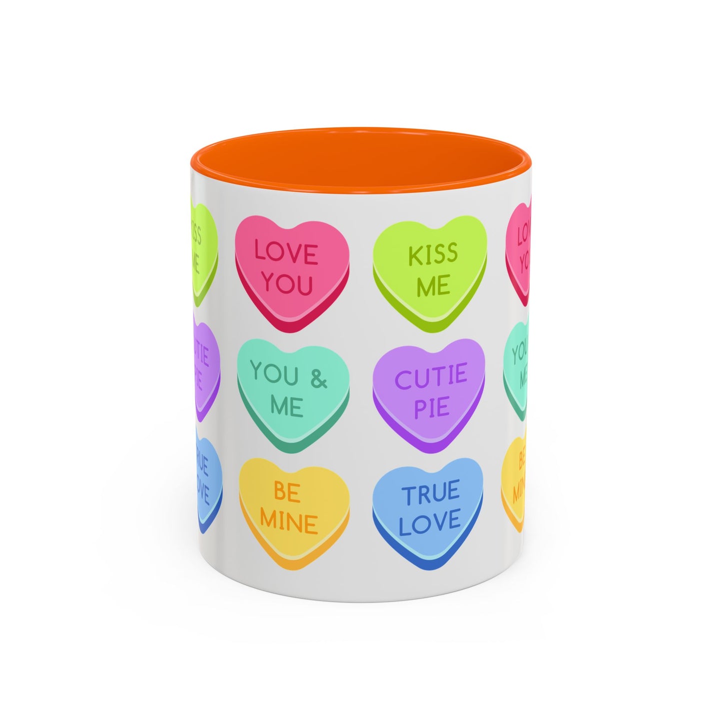 Love You, Kiss Me - Accent Coffee Mug (11, 15oz) - 11541