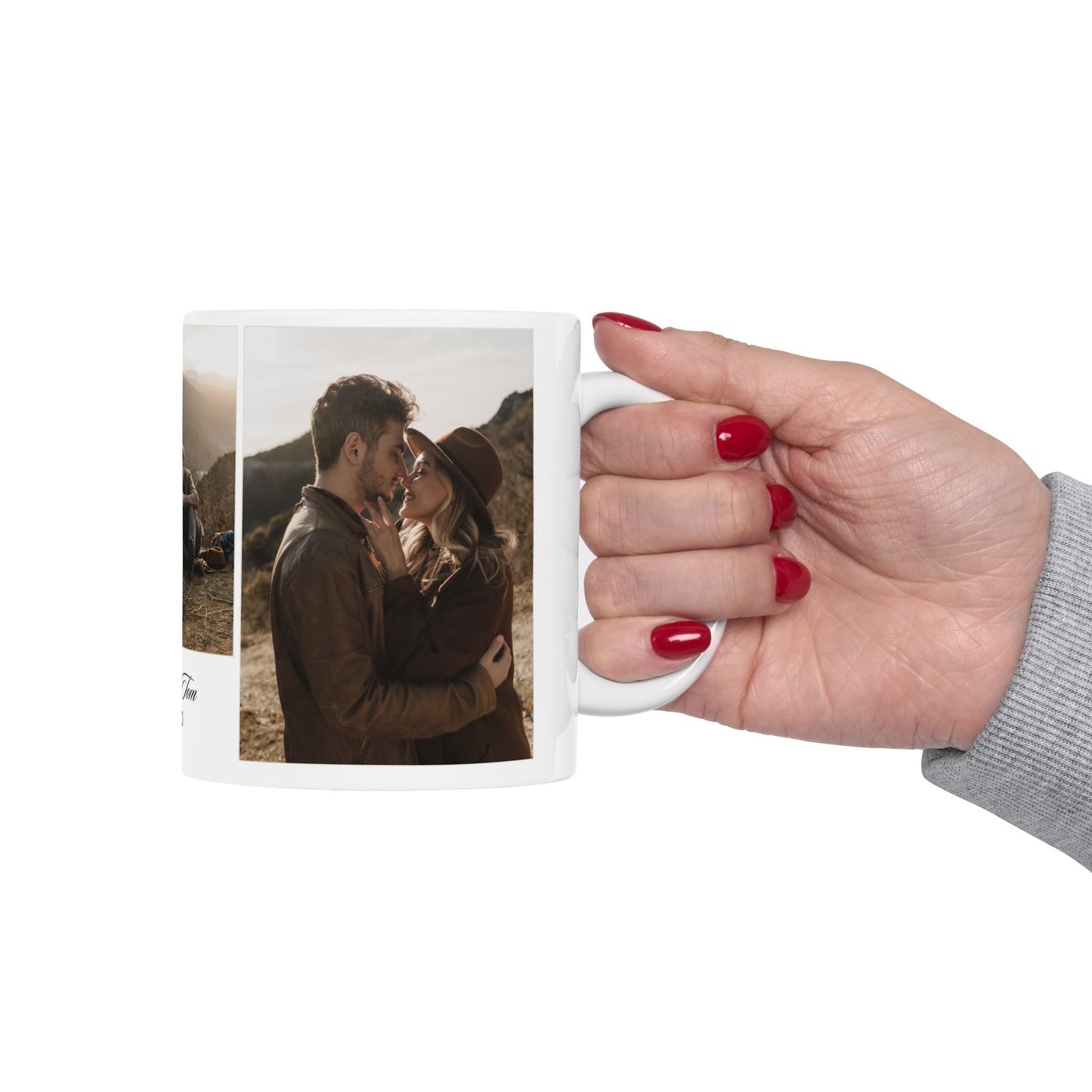 Julian & Tom, Couple's Photos, Customizable - Ceramic Mug, (11oz, 15oz) - 11030