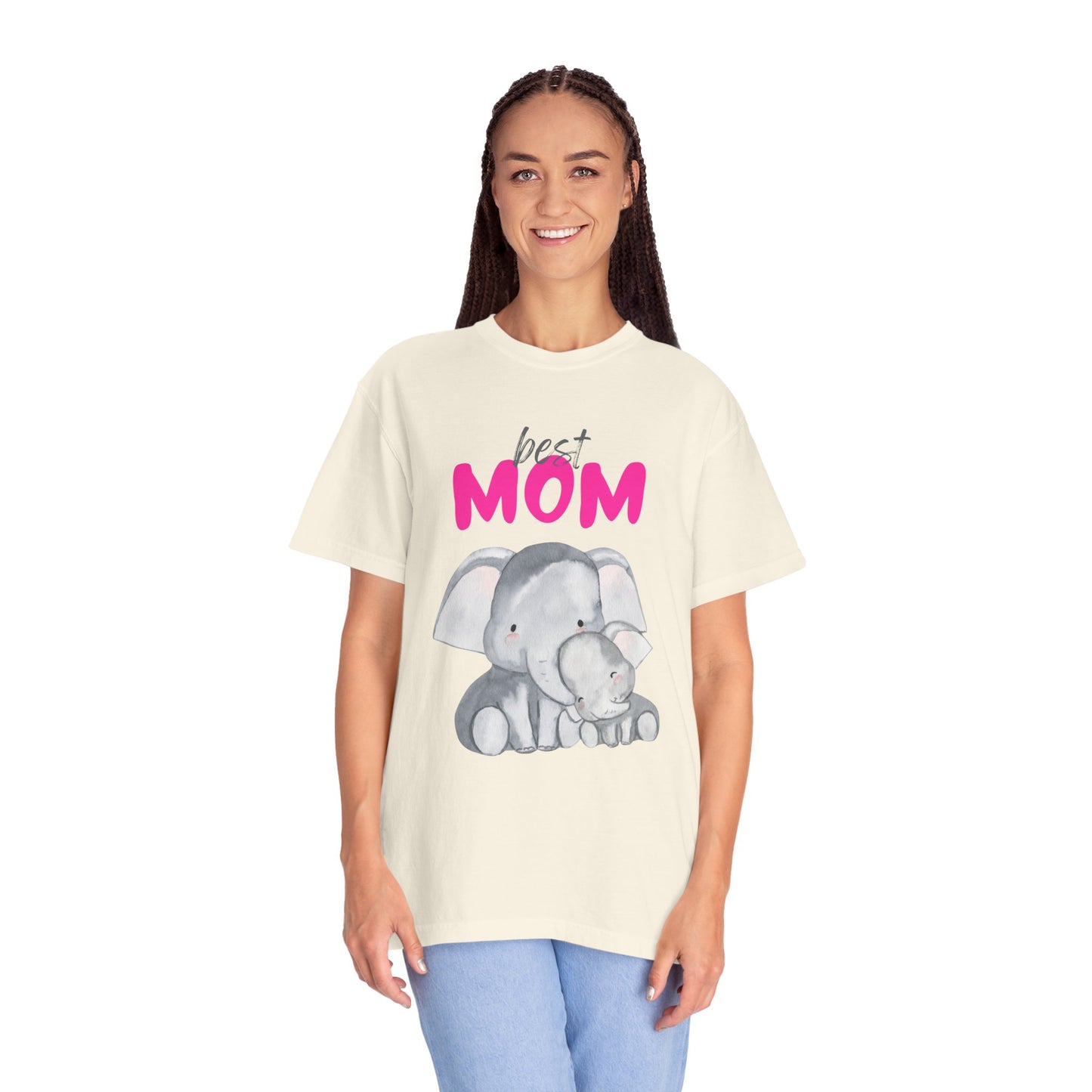 Best Mom Elephant Graphic T-Shirt for Mother's Day - 11820