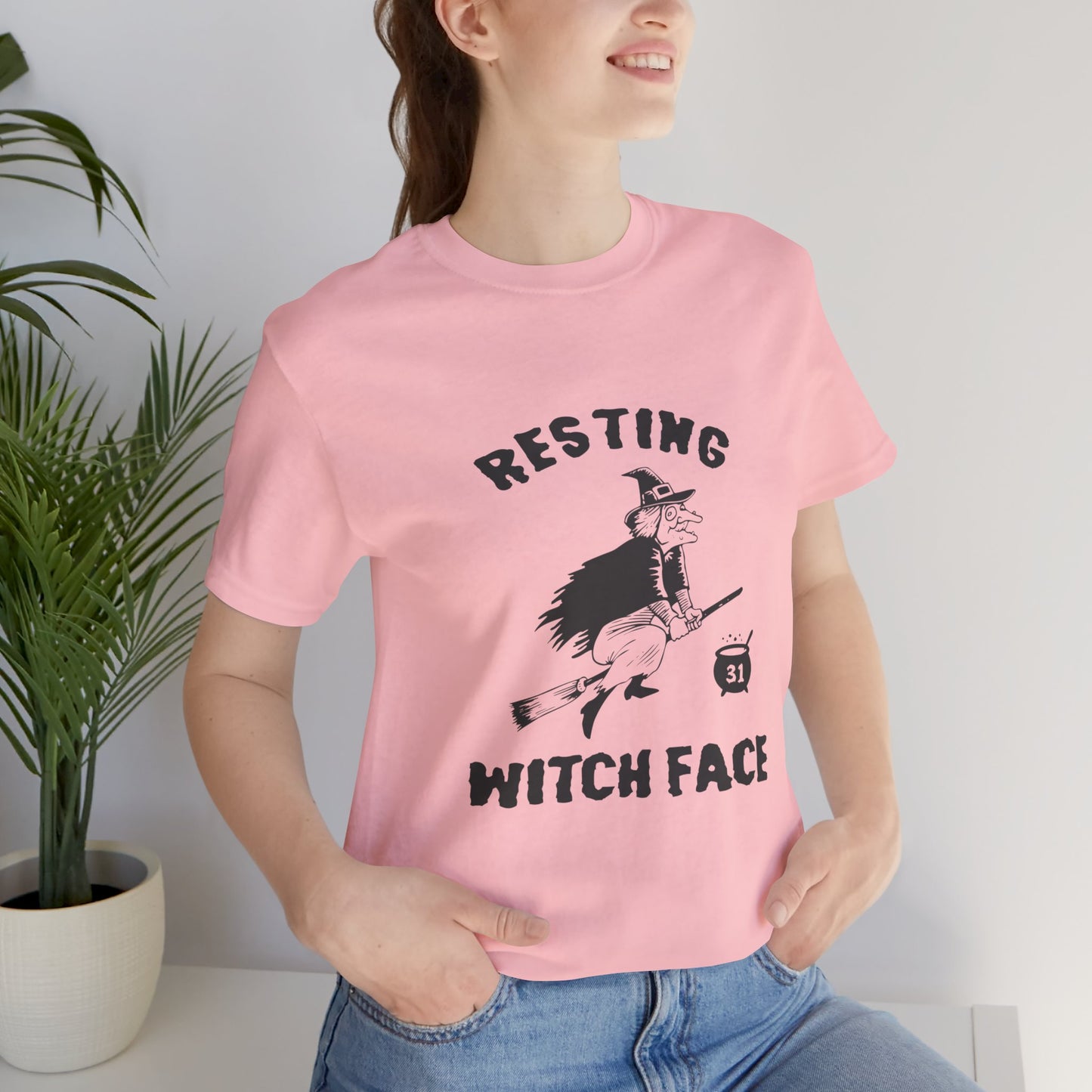 Halloween: Resting Witch Face - Unisex Jersey Short Sleeve Tee