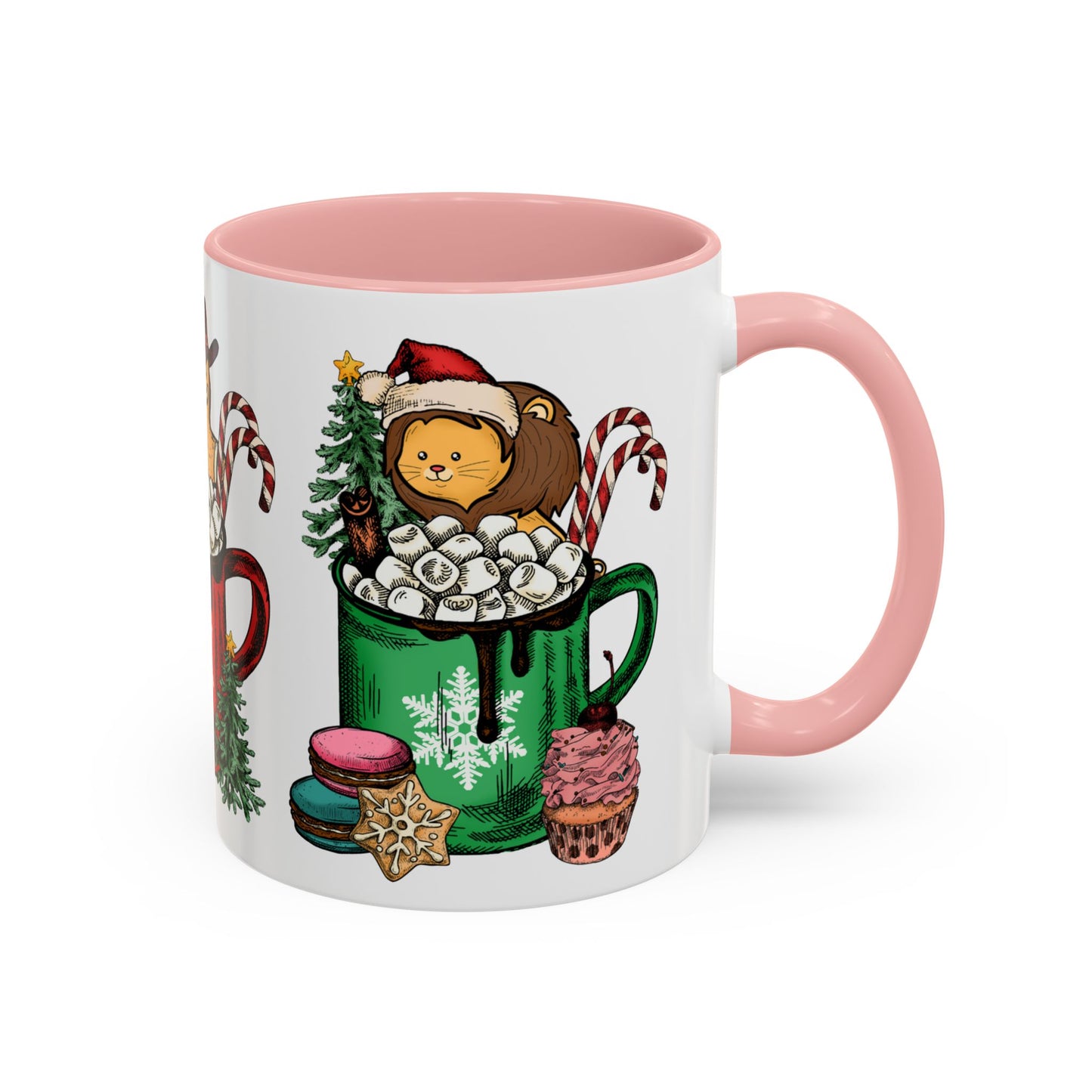 Christmas Marshmallow Mugs with Animals - Accent Coffee Mug (11, 15oz) - 10306