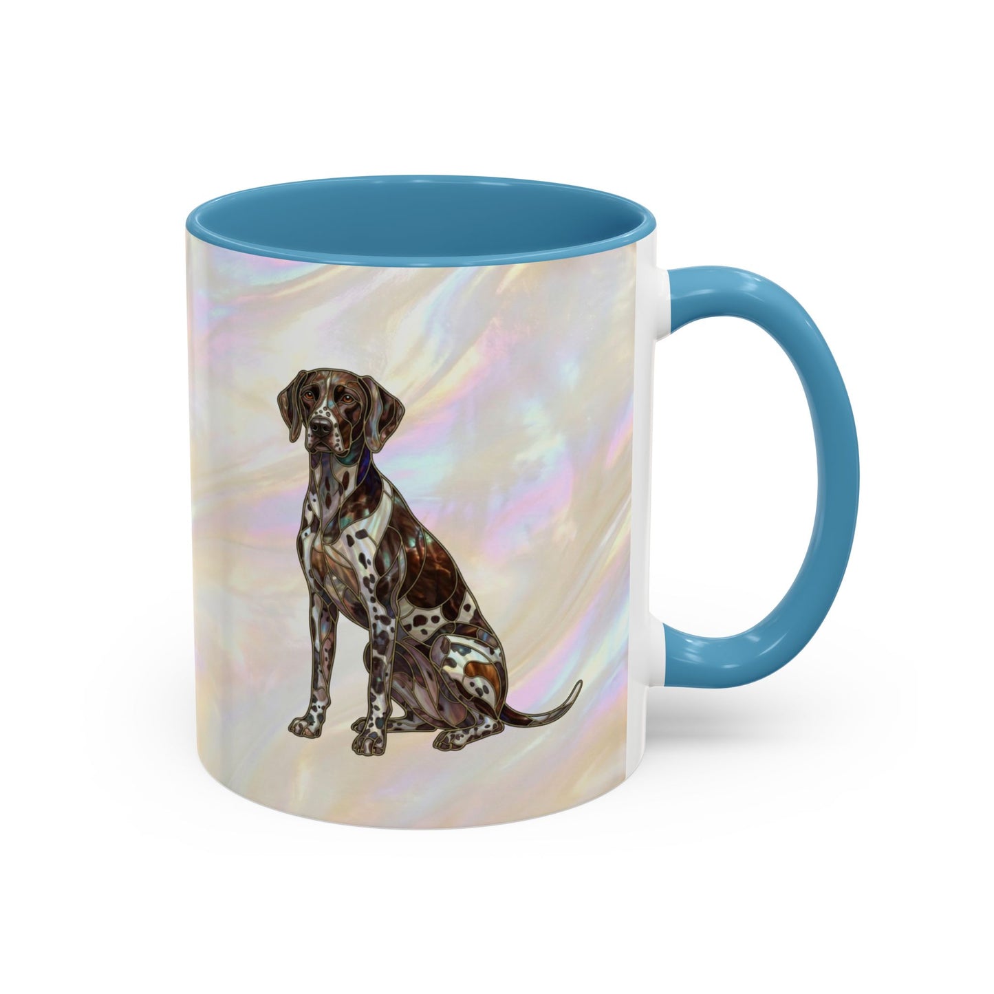 German Shorthaired Pointer Accent Coffee Mug — Stained Glass Design (11/15oz) - 14634
