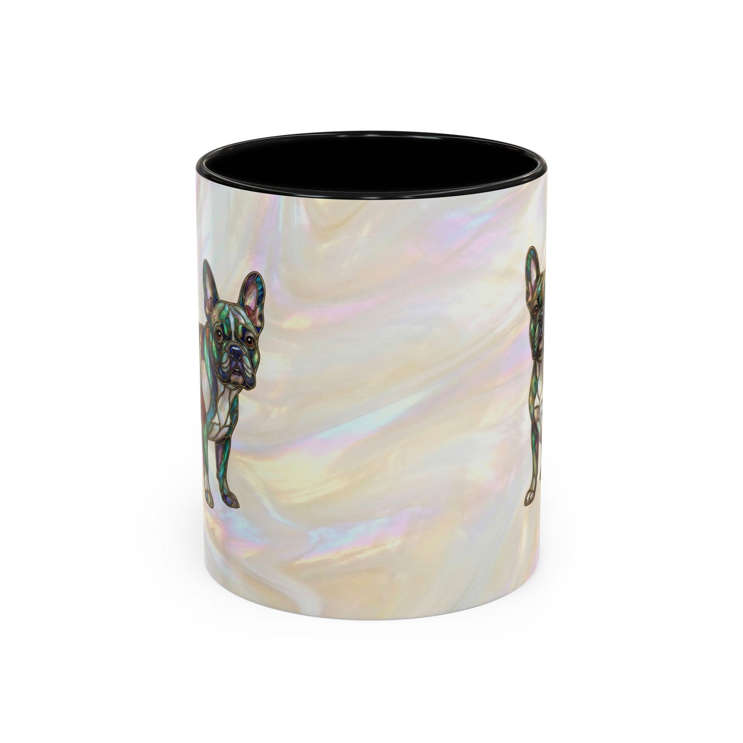 French Bulldog Accent Coffee Mug -Stained Glass Style (11/15oz) - 14632