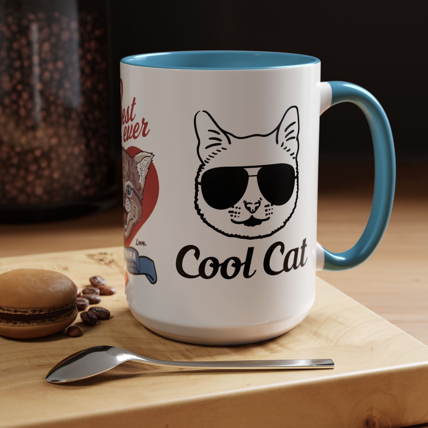 Best Ever Cat Mama - Accent Coffee Mug (11, 15oz)