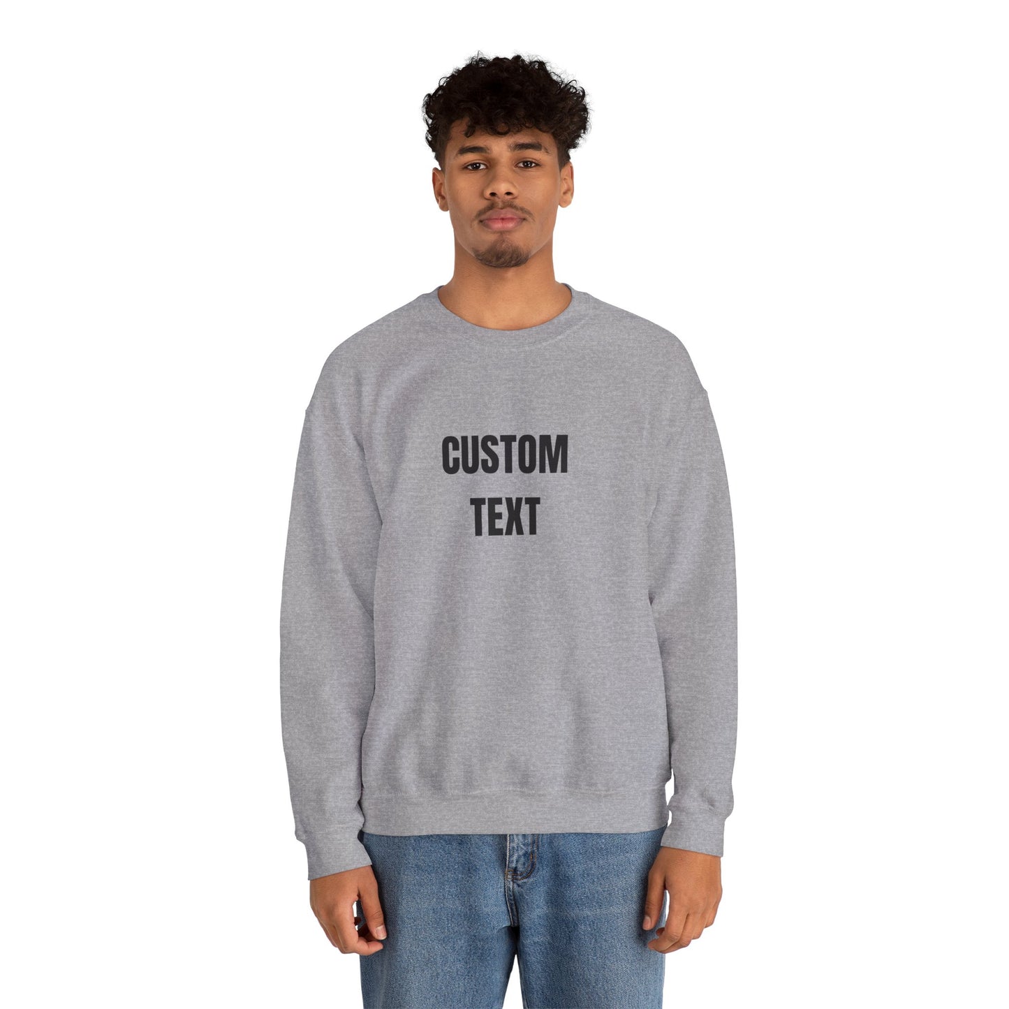 Custom Text Crewneck Sweatshirt – Personalized Unisex Pullover - 14682
