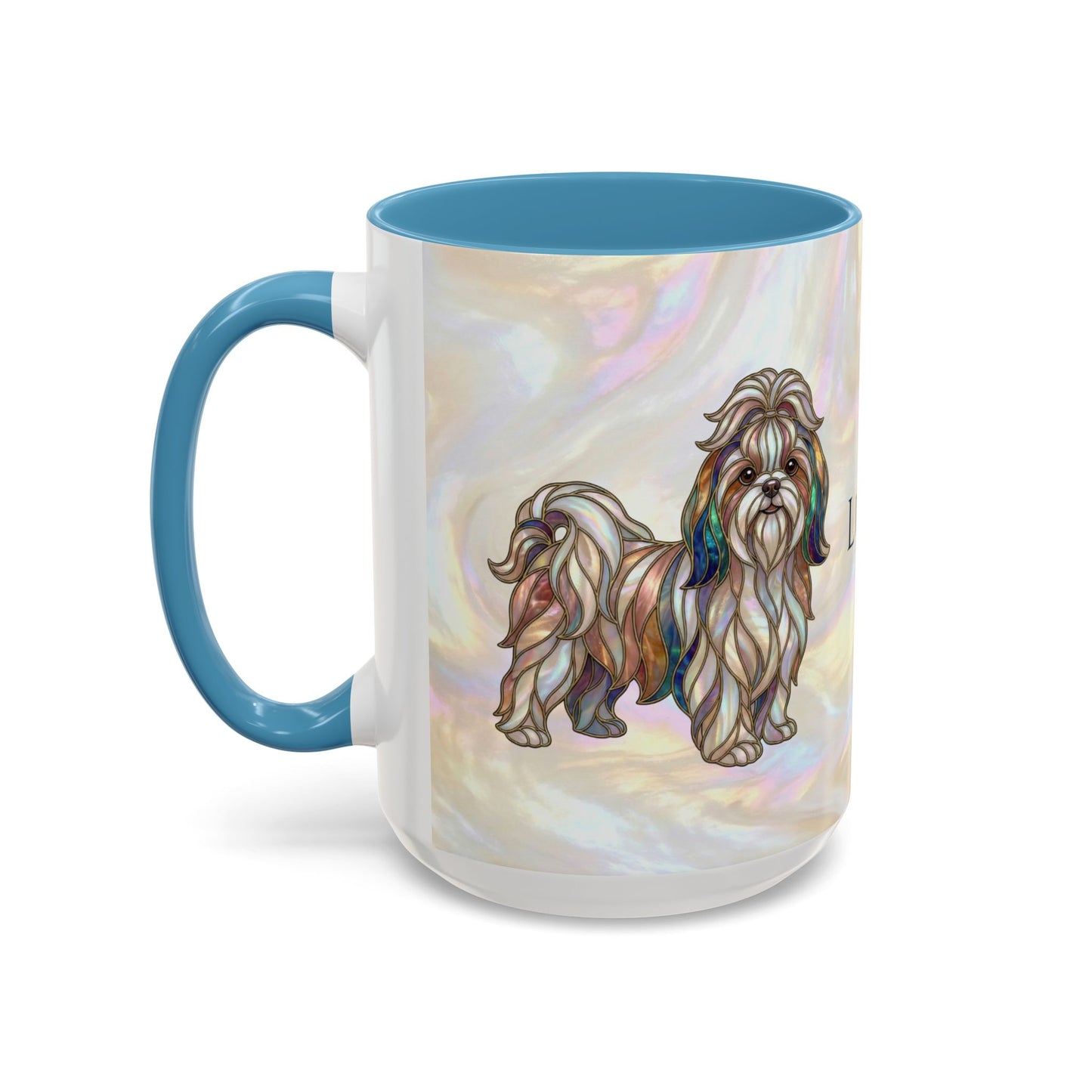 Shih Tzu Accent Coffee Mug – Stained Glass Design 11/15oz - 14647