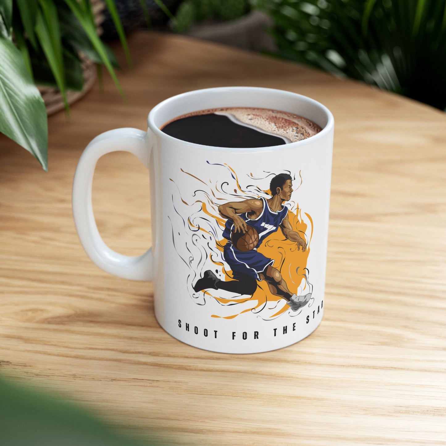 Shoot for the Stars, Aim for the Hoop, Basketball Lovers - Ceramic Mug (11oz, 15oz) - 10135