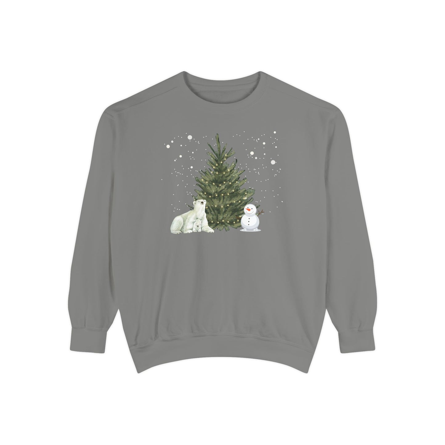 Polar Bear & Snowman - Unisex Garment-Dyed Sweatshirt - 10012