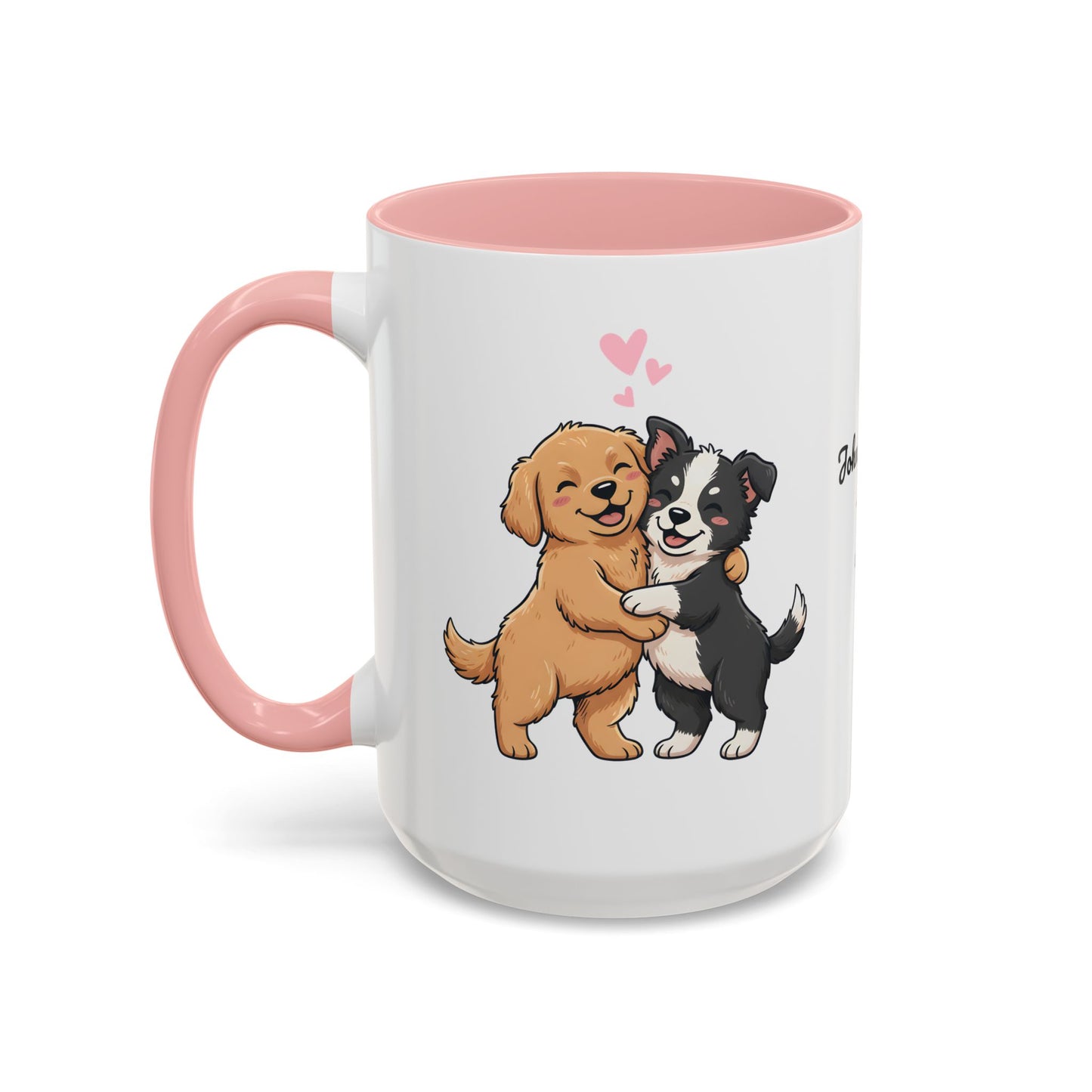 Cute Dogs Personalized Mug — Custom Names & Established Date | Couple Valentine Gift (11oz / 15oz) - 14753